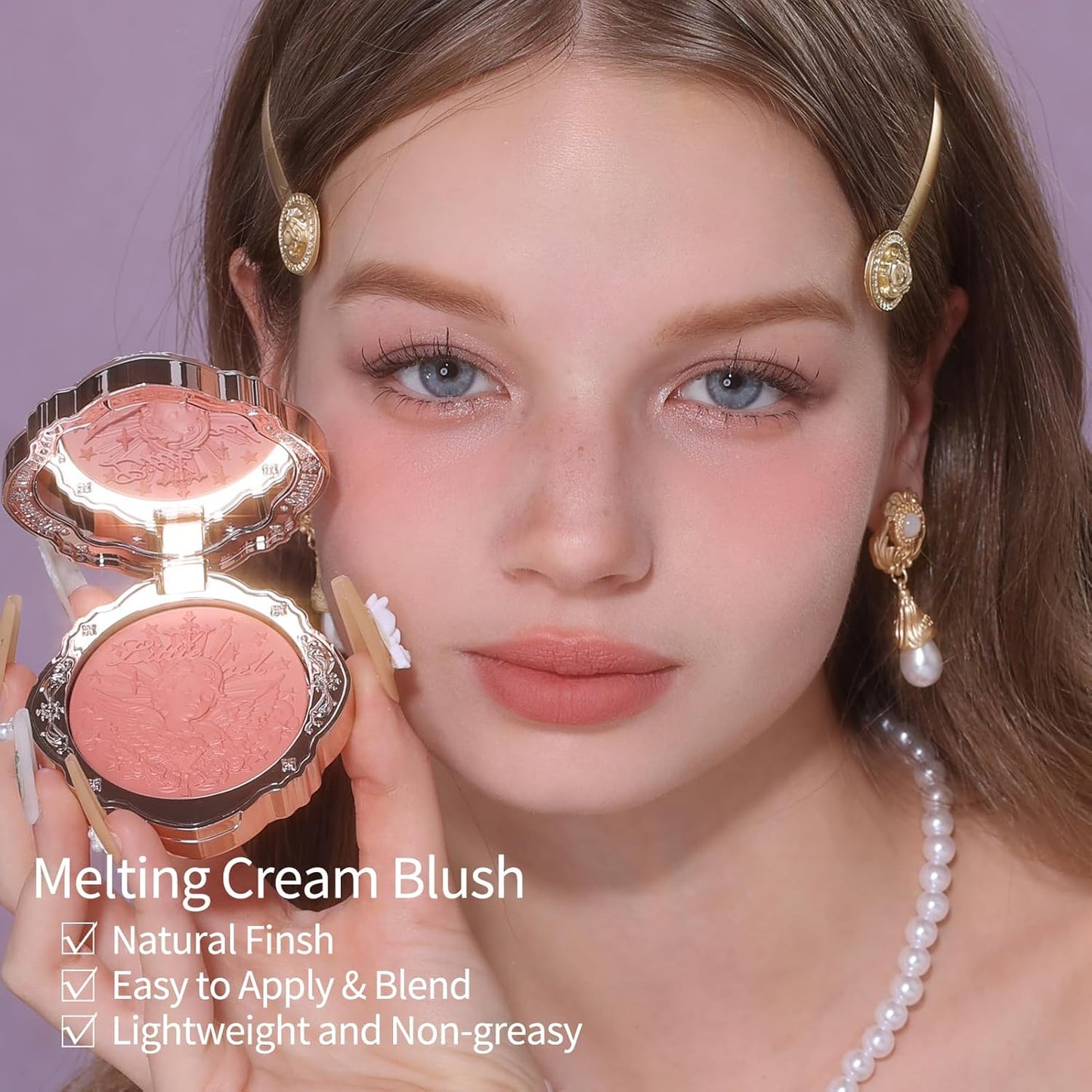 Little Angel Cream Blush - Warm Pink Hydrating Blush for Cheeks | Buildable, Blendable Dewy Makeup, 0.21 Oz