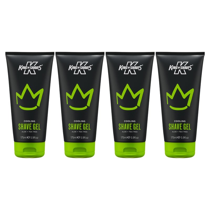 King of Shaves Cooling shave gel Aloe+Tea tree 4x175ml