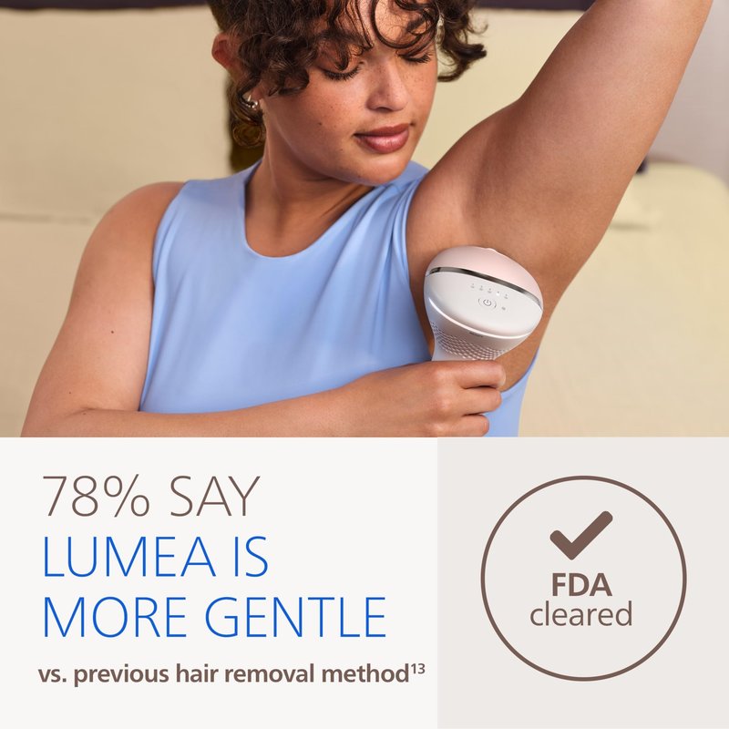 Philips Lumea 8000 Series IPL Hair Removal Device - Permanent Laser Hair Reduction for Women & Men, Easy and Comfortable Use at Home, SenseIQ, 2 Attachments for Body & Face, BRI932/03