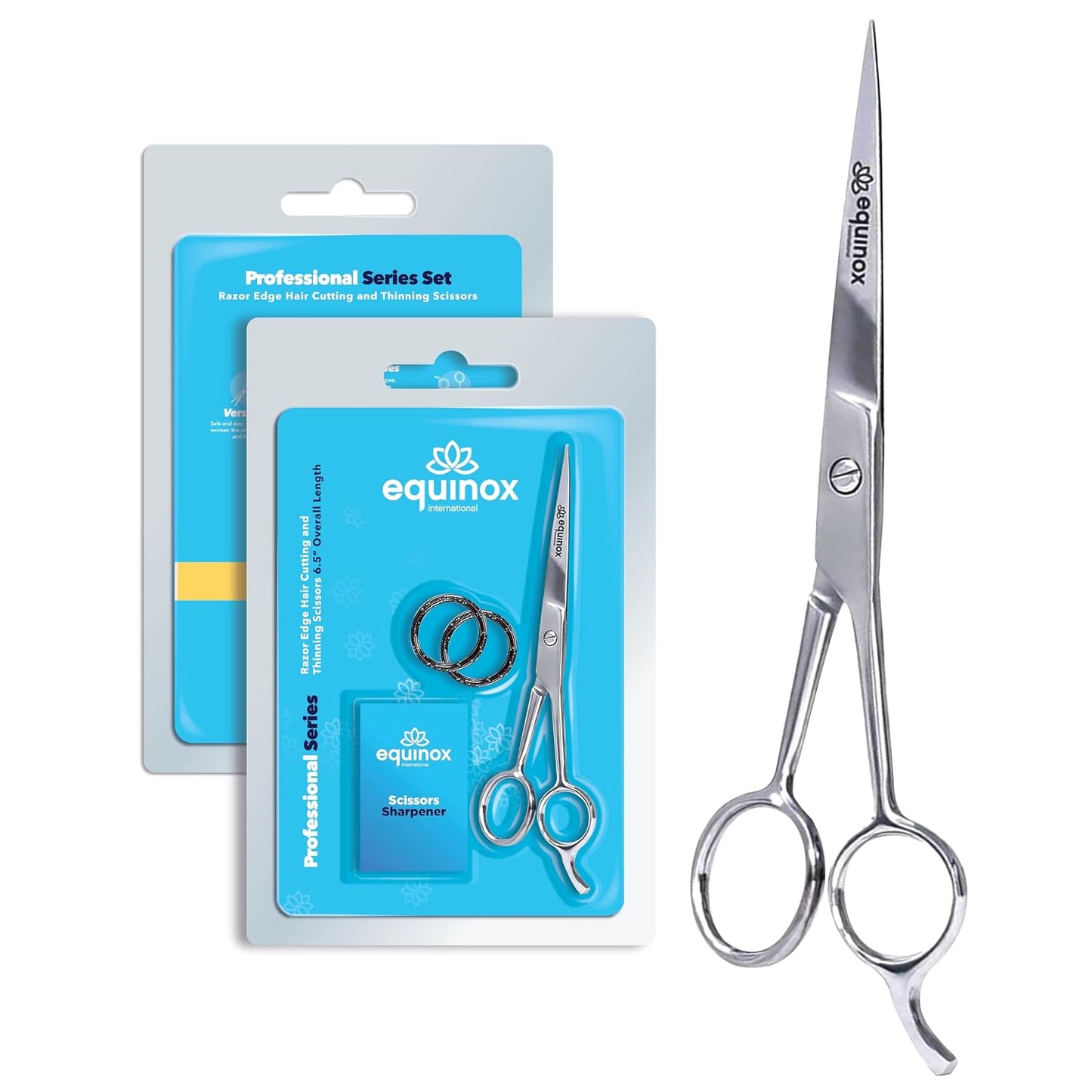 Barber Hair Cutting Scissors - Equinox Styling Shears, 6.0" Length | Professional Quality