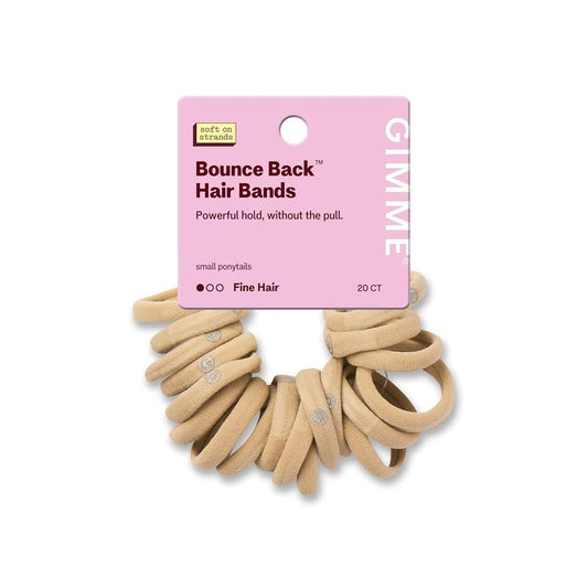 X-Fine Hair Bands - Slim-Fit Elastic Ties for Extra Fine Hair | No-Dent, Gentle-Grip Ponytail Holders - 20 Pack, Blonde