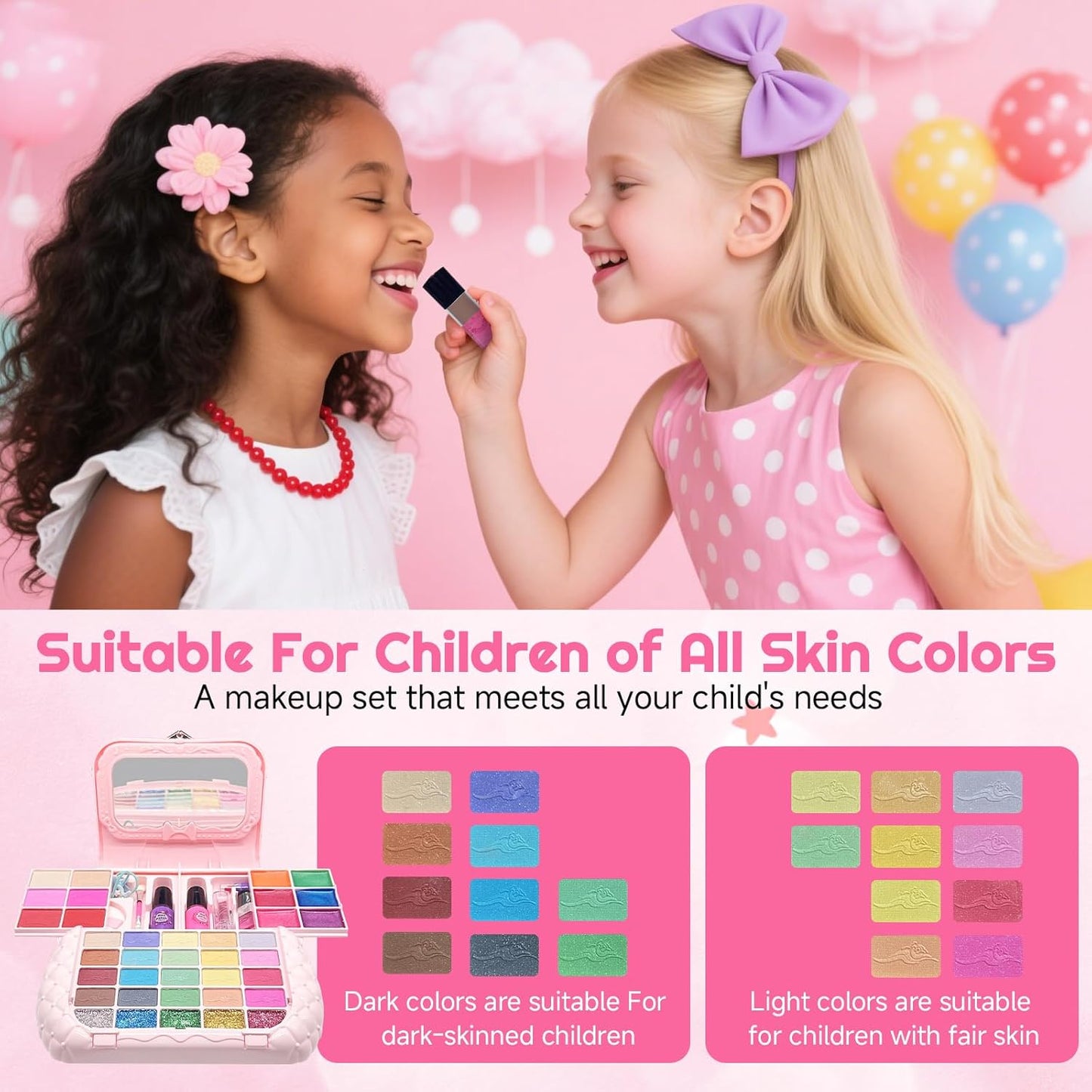 Kids Makeup Kit for Girls 5-12 | Real Washable Makeup Set - Perfect Birthday & Christmas Gift