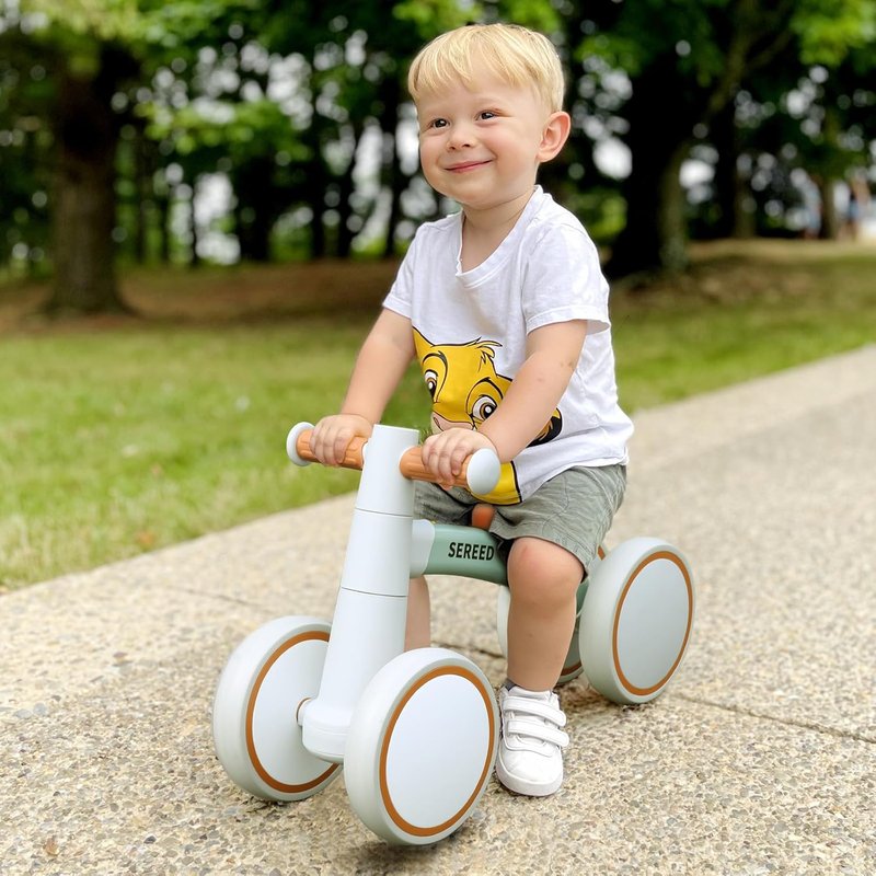 Baby Balance Bike for 1 Year Old - 4-Wheel Toddler Bike | Safe & Fun for 12-24 Months