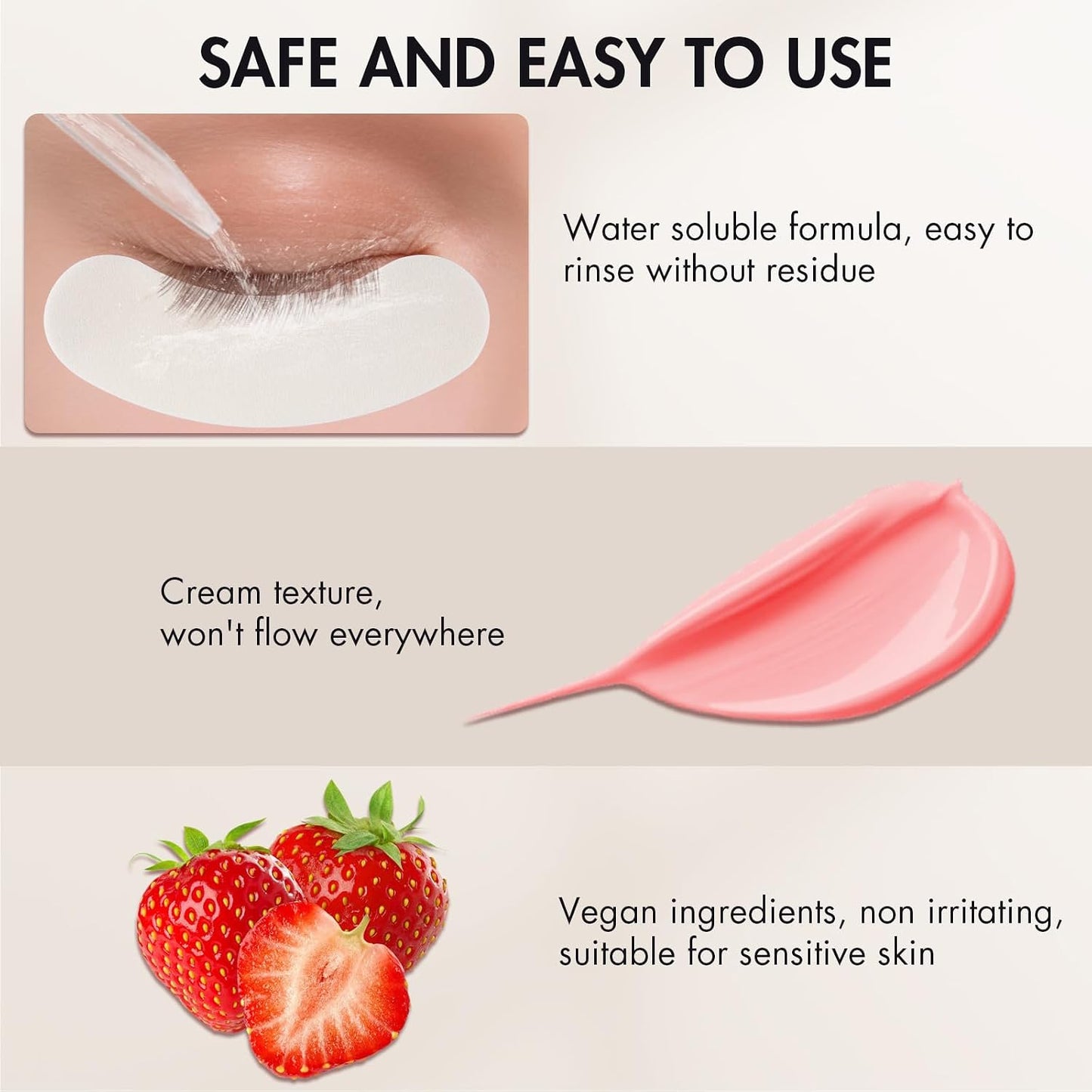 Lash Remover for Eyelash Extensions - No Burn Cream Formula | 10g Professional Salon Supply