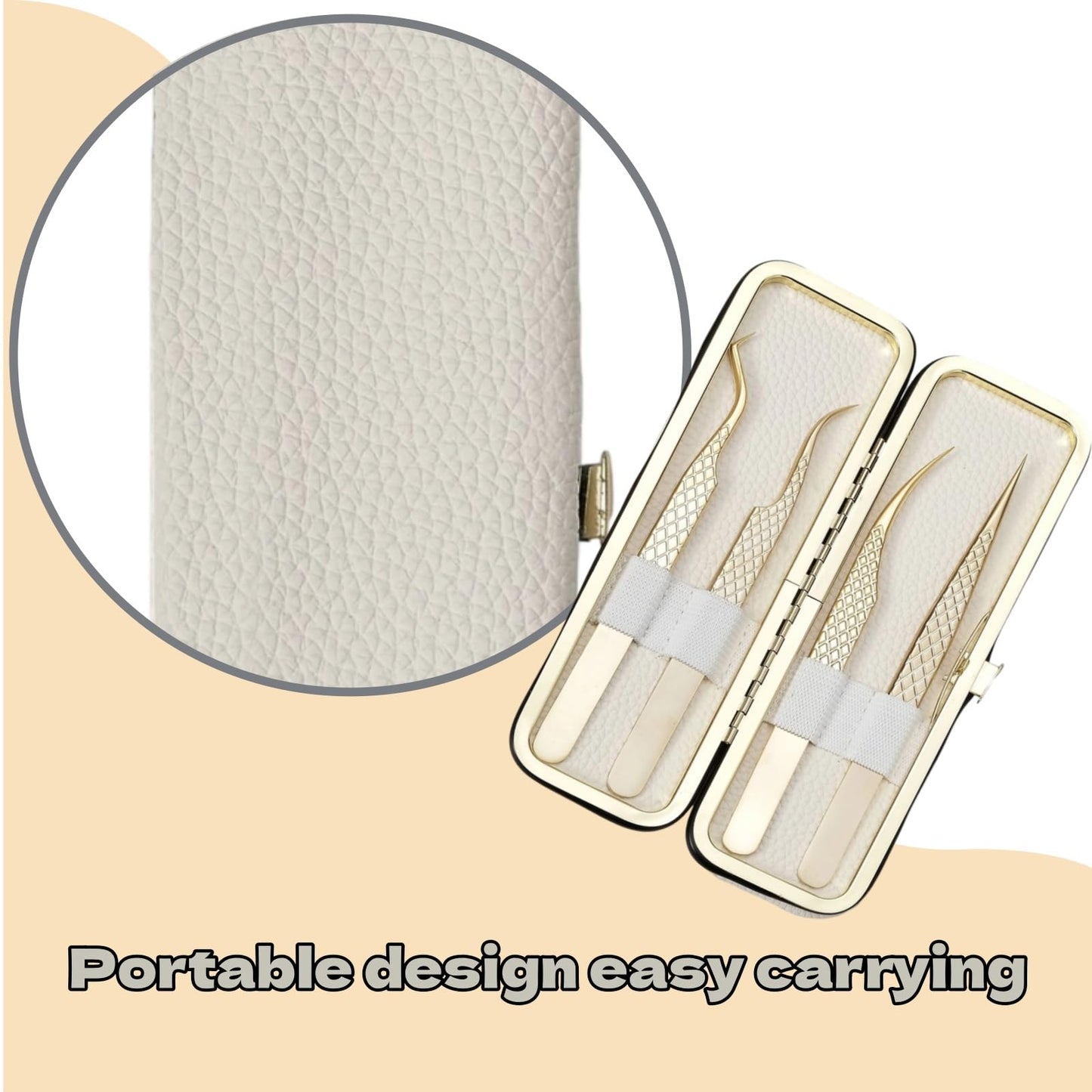 LiYjichng Lash Organizer Compact White Eyelash Storage Case Tweezer Holder Tool Case for Tweezers Slender Small Tools and Beauty Accessories Storage