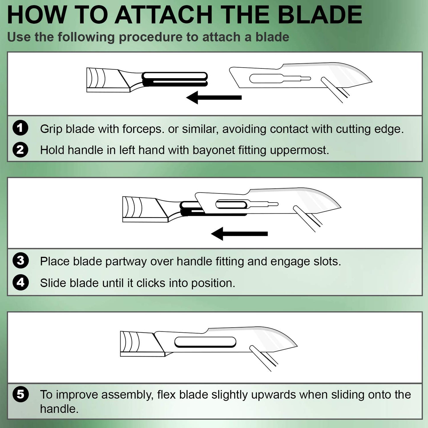 Pack of 15 Surgical Blades 10 and Stainless Steel Scalpel Handle, Size 10 Scalpel Blades with Scalpel Handle, High Carbon Steel Dermablade Scalpels Surgical 10 Blades, Dermaplaning Tool for Face