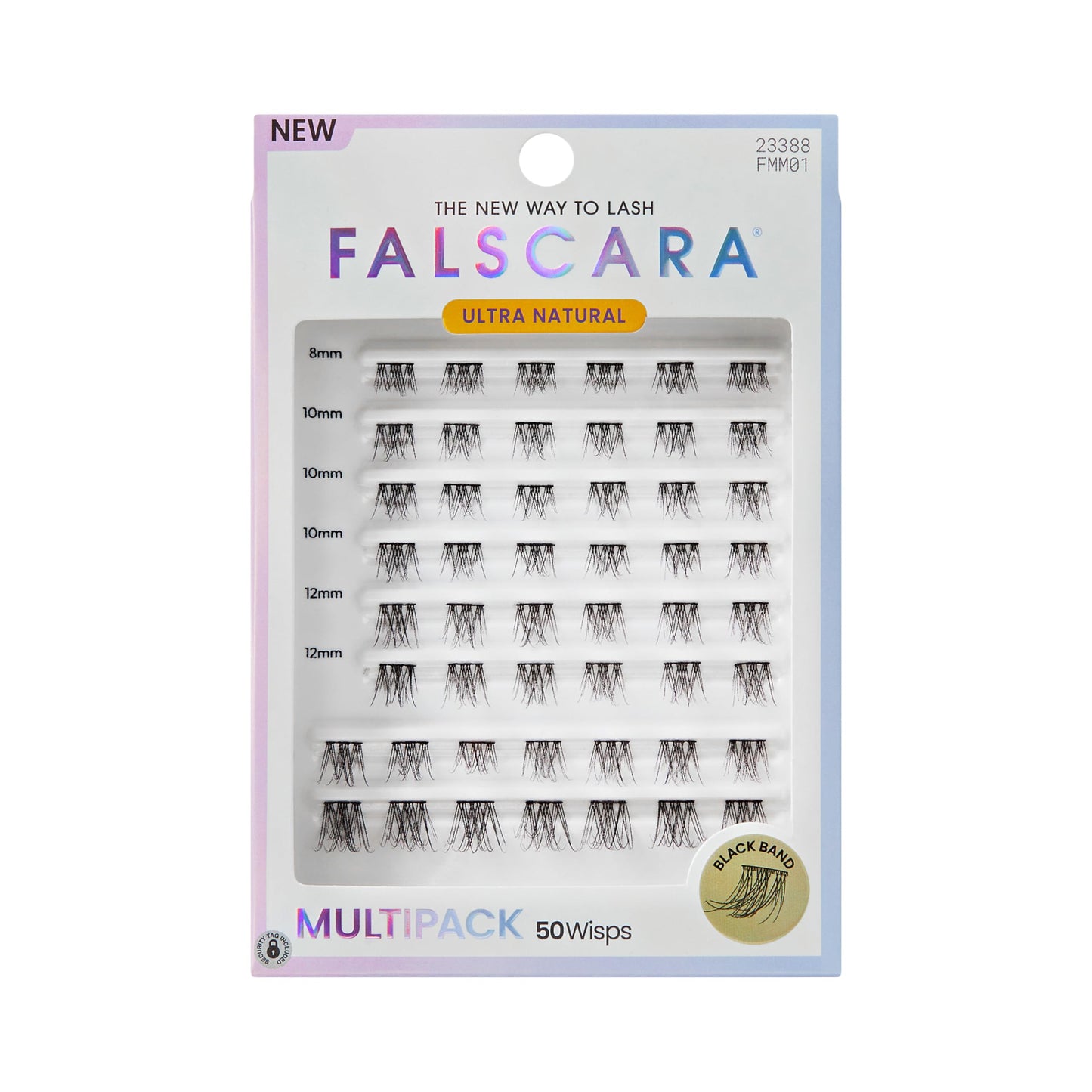 Falscara, False Eyelashes, Lash Clusters, 'Ultra Natural', 8mm-14mm, Includes 50 Wisps, Contact Lens Friendly, Easy to Apply, Reusable Lash Clusters