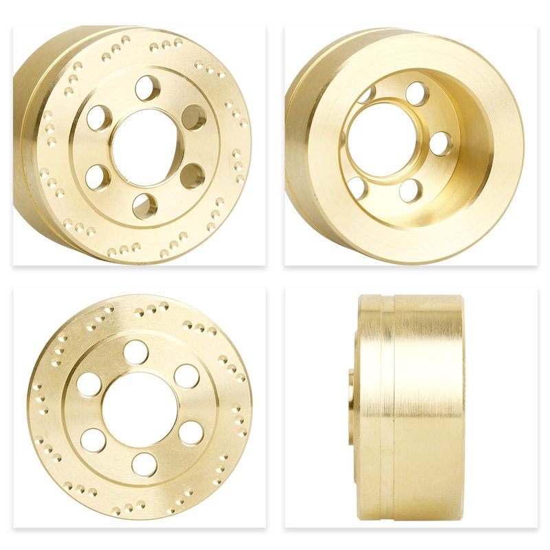 HobbyPark RC Crawler Brass Wheel Weight Block fit 1.9/2.2 inch Beadlock Wheel Rims for Traxxas TRX4 TRX6 Axial SCX10 II III Redcat Gen7 Gen8 (73.5g/each-4pcs)