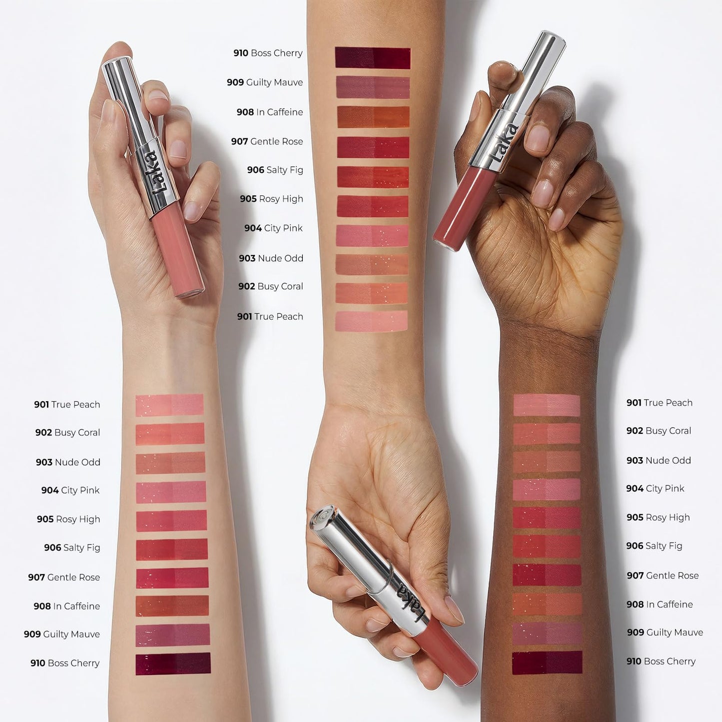 Laka Perfect Twin Lip - Dual-Ended Matte Liquid Lipstick & Clear Gloss | Long Lasting 12 Hour Color, Transfer Proof | High Pigmented Lightweight Non-Sticky | Korean Makeup | #905 Rosy High, 0.31oz