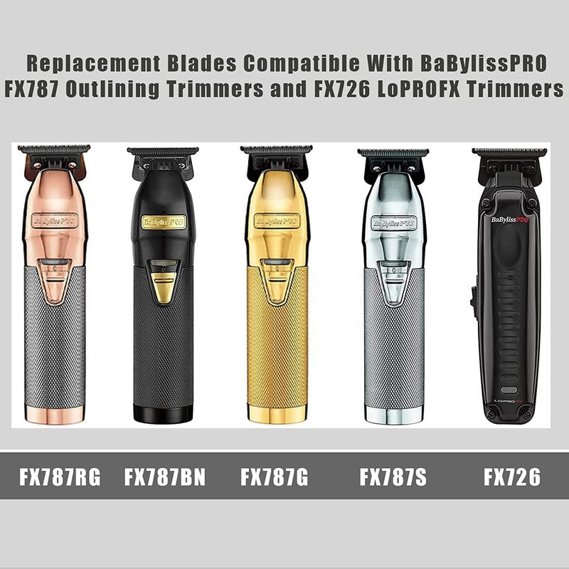 Gold FX Replacement Blades Compatible with BaByliss Trimmer Blades,DLC Replacement Blades Compatible with BaBylissPRO FX787 & FX726 Trimmers