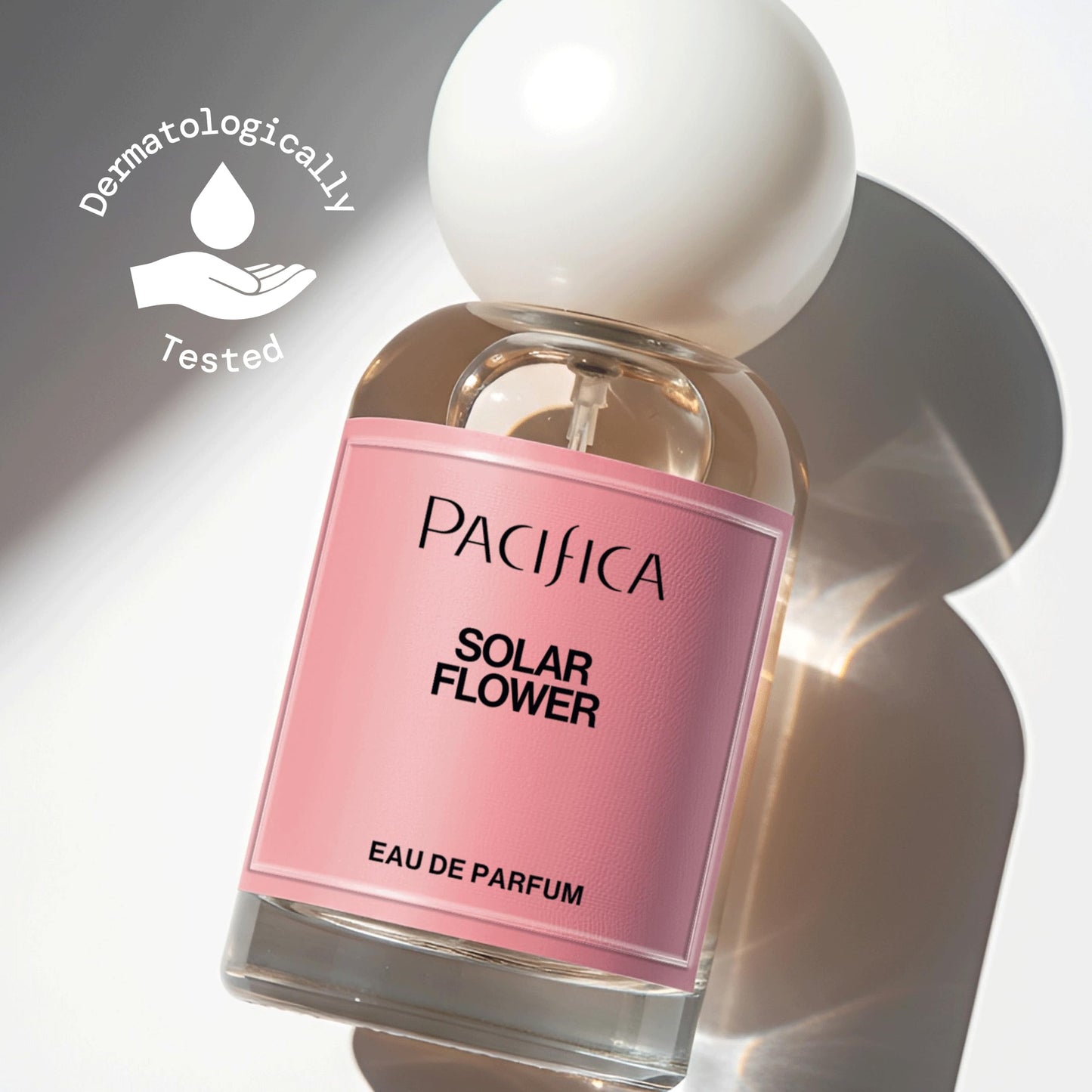 Pacifica Solar Flower Eau de Parfum for Women, Floral Perfume Spray with Jasmine Bergamot Vanilla, Long Lasting Clean Vegan Fragrance, Paraben Free, 1 Fl Oz