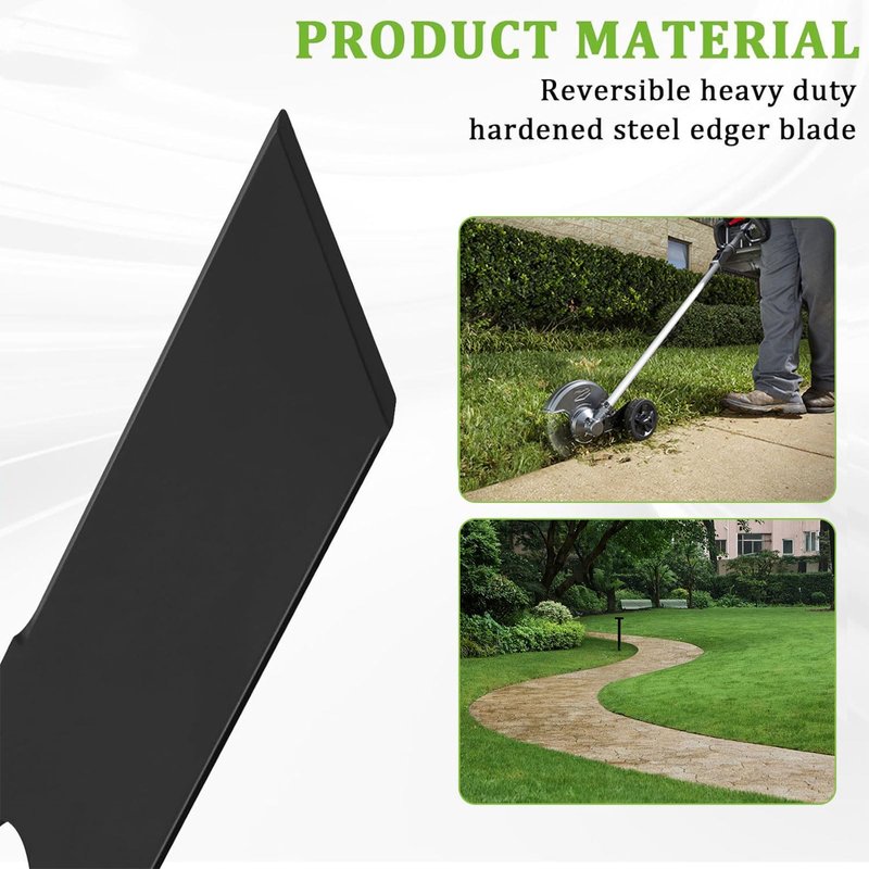 M_lapis 3pcs 613223 Edger Blades Compatible with Ryobi, Echo 720-237-001, Stihl 4133-713-4101, Maruyama 216062, Green Machine Edger 237001, (8" x 2") 1" Hole Suitable for Most edgers