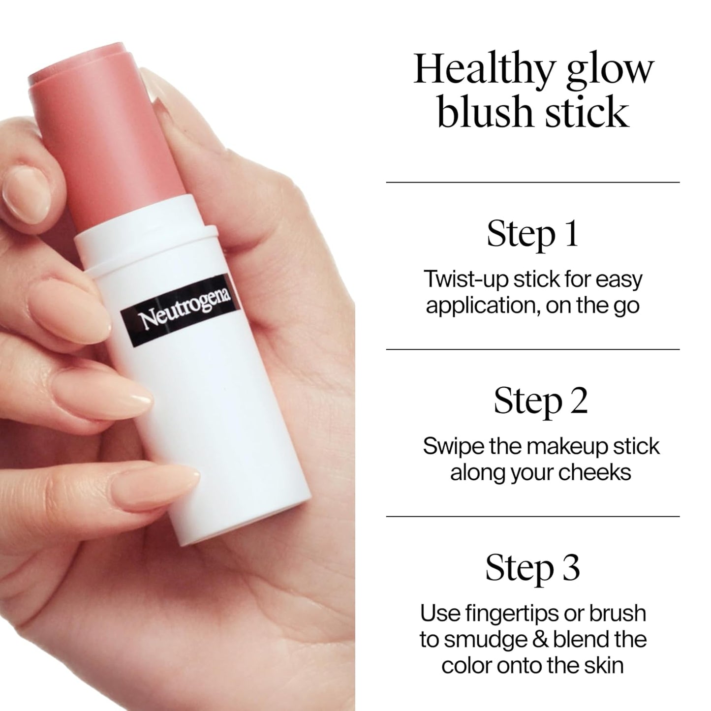 Neutrogena Healthy Glow Blush Stick - Ultra Creamy Cheek Color with Mango Butter | Peachy Keen, 0.3 oz