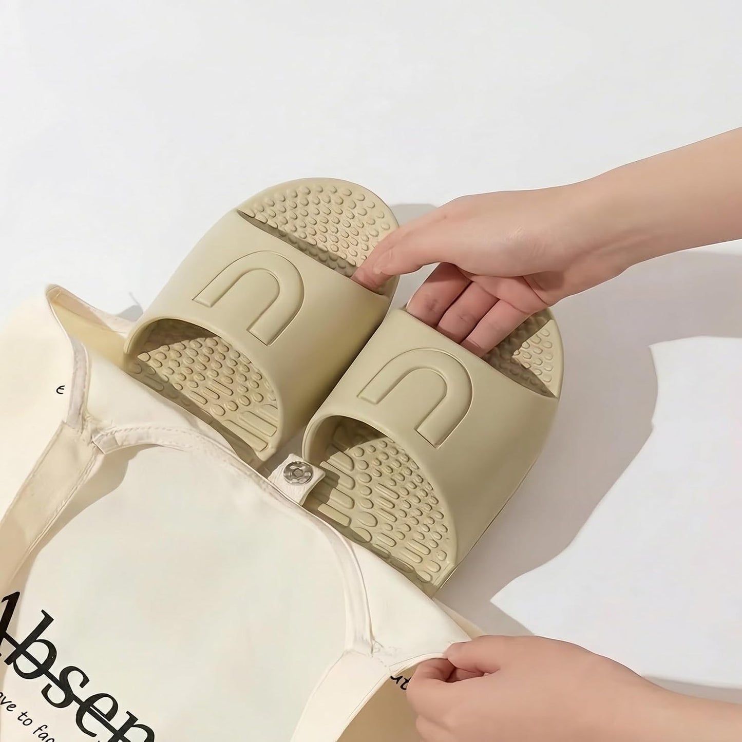 Travel Shower Shoes - Foldable Non-Slip Slippers for Unisex | Lightweight EVA Quick-Drying Water-Resistant Slides