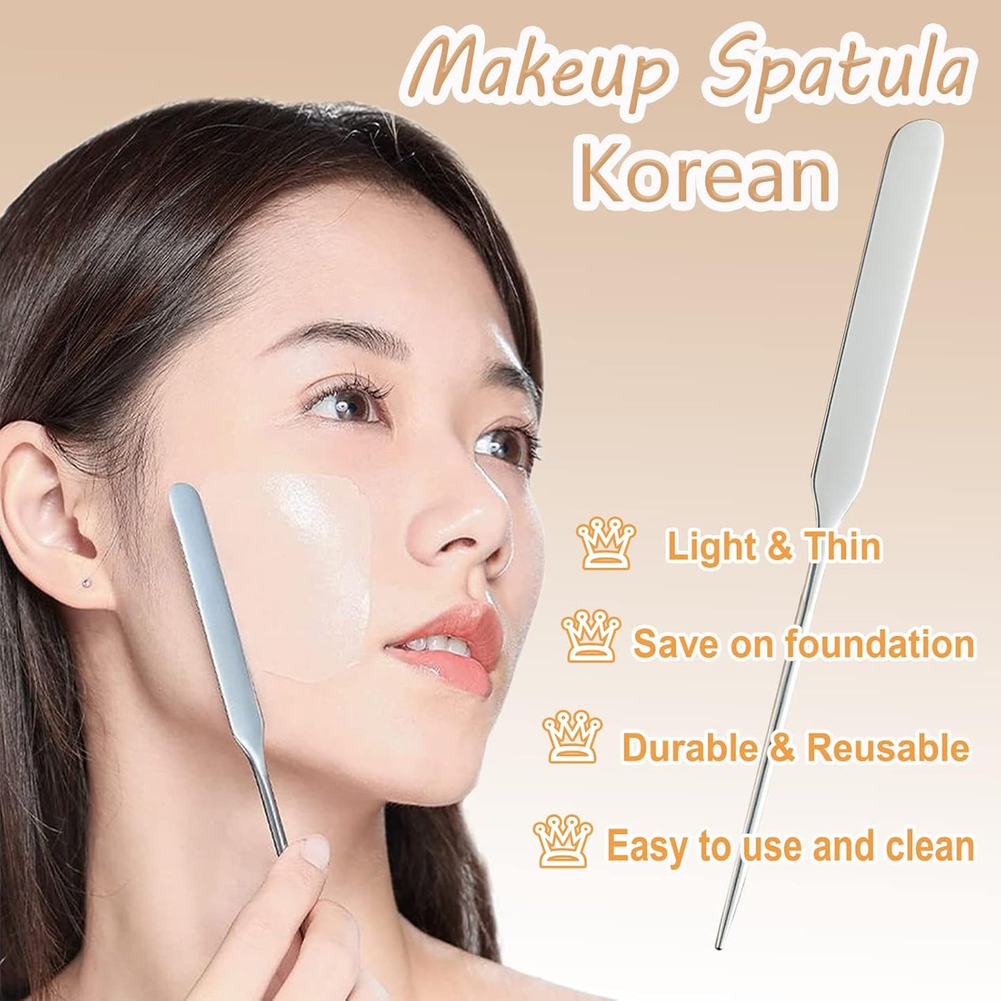 Korean Makeup Spatula - Professional Foundation Mixing Tool | Rectangle Design