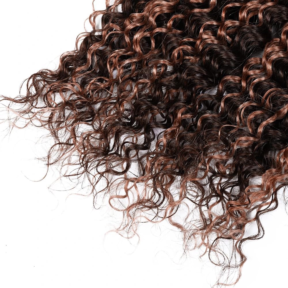 P1B30 Kinky Curly Bundles Ombre Human Hair Bundle 28 30 32 Inch Brazilian Virgin Hair 3 Bundles 2 Tone Color #1B Mixed With Color #30 Bundle Hair Extensions