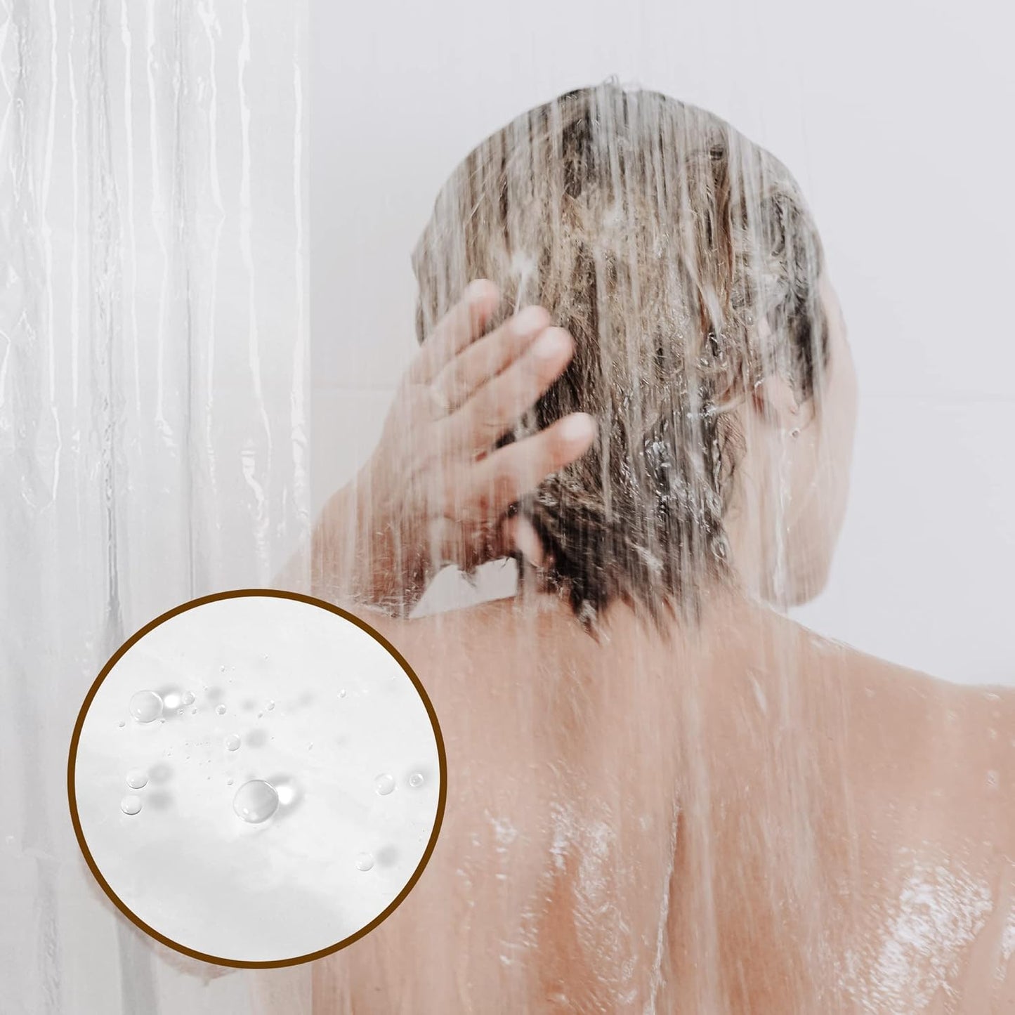 Clear Plastic Shower Liner - Premium Waterproof PEVA Curtain with Rustproof Grommets & 3 Magnets | Standard Size