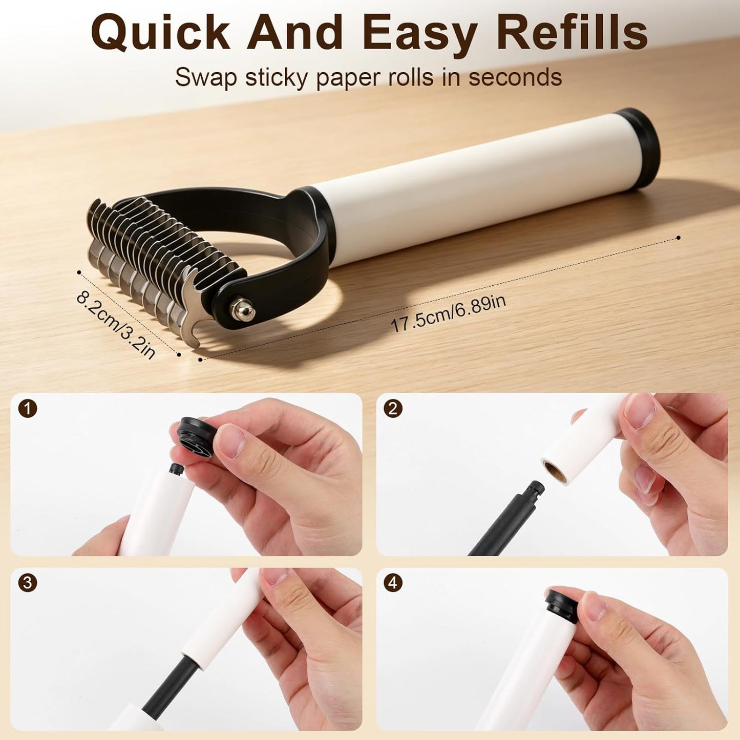 Double-Sided Dematting Comb for Cats & Dogs - Gentle Detangler for Tangles, Knots & Loose Fur | Ergonomic Grooming Brush