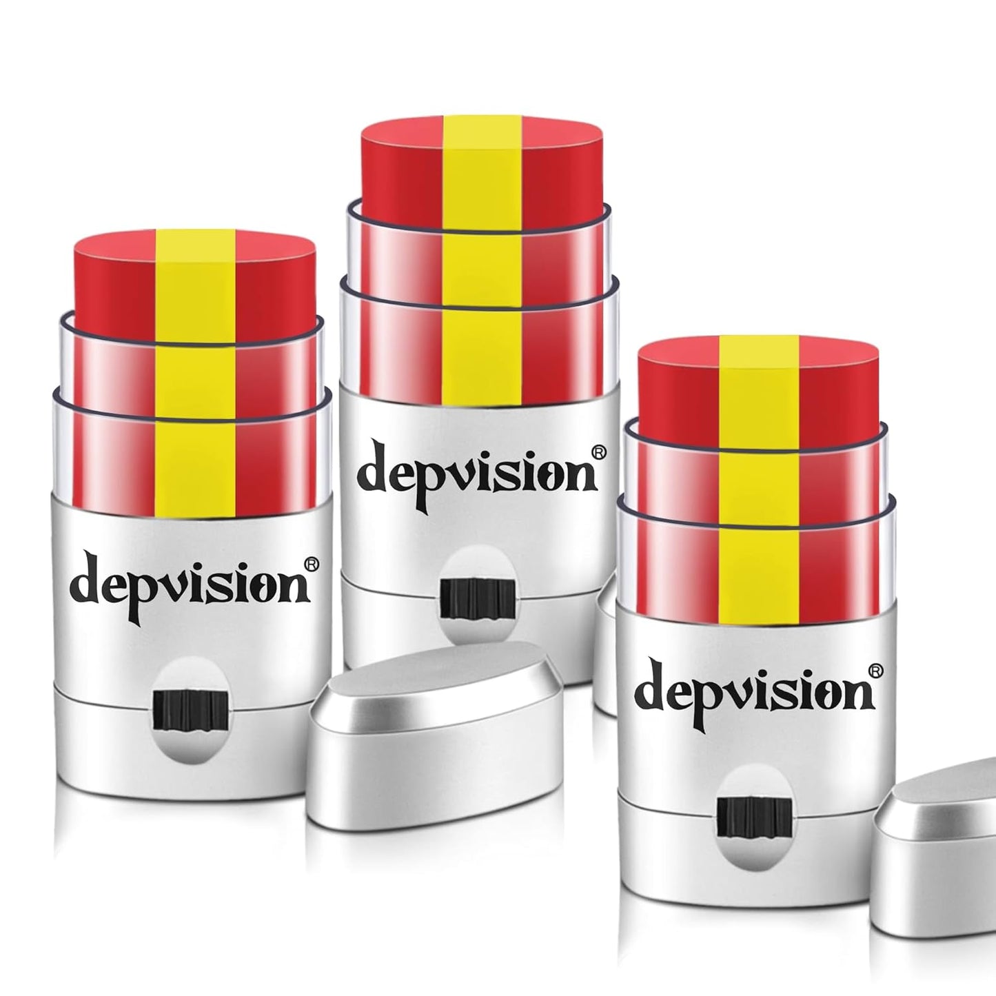 Germany Face Paint Stick Set - Hypoallergenic & Washable Body Paint for Soccer Fans | 3 Pack in Black, Red, Yellow