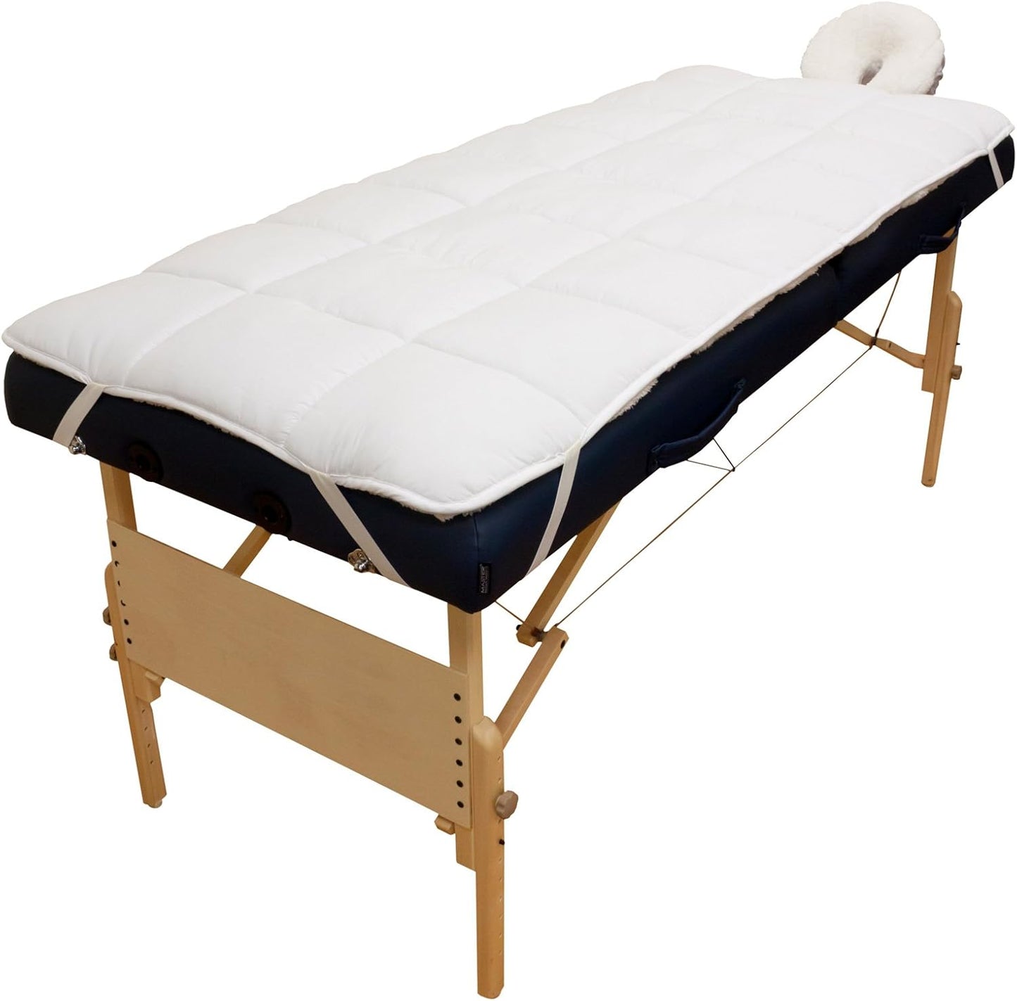 Deluxe Quilted Fleece Massage Table Pad Set - Soft Microfiber with Face Cradle Cover | Lint-Free Comfort