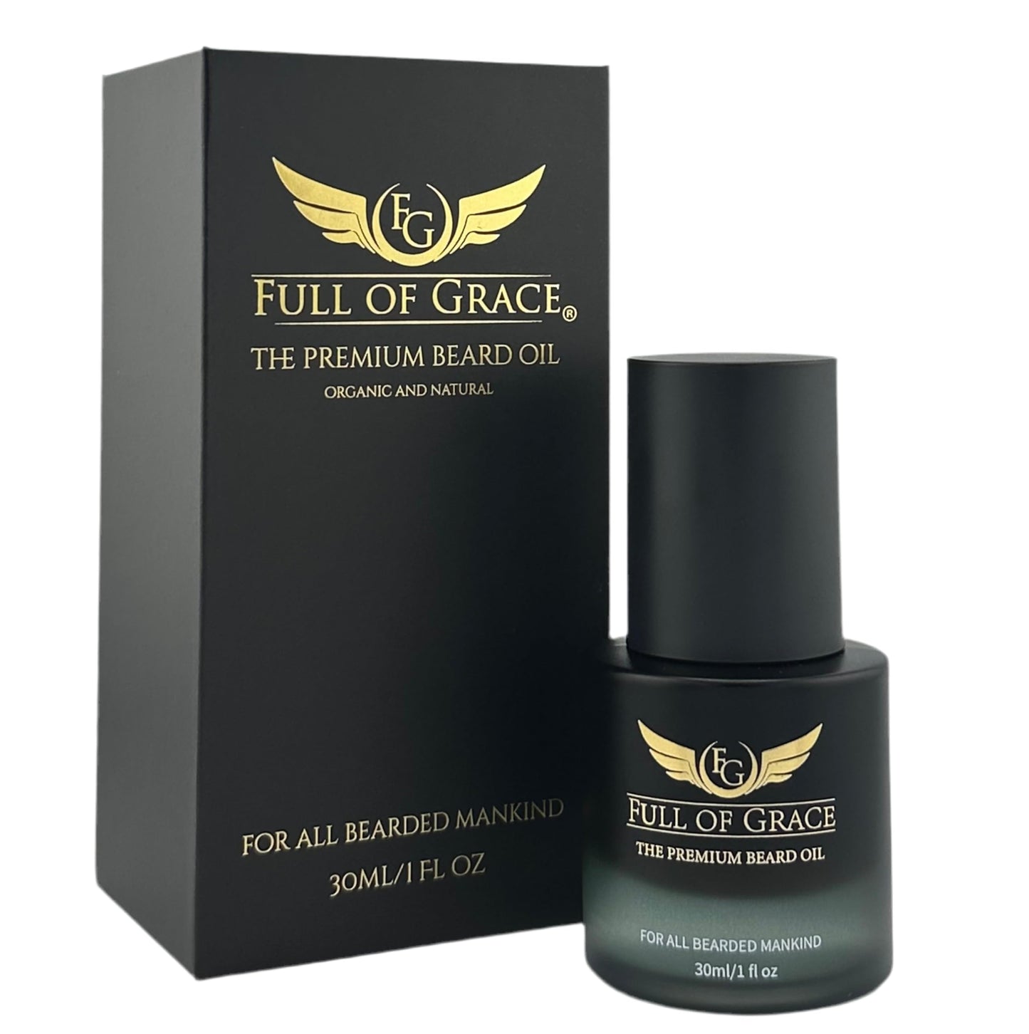 FULL OF GRACE Premium Beard Oil, Organic And Natural, With 22 Ingredients Including Argan, Jojoba, Abyssinian To Condition, Hydrate Beard And Moisturize Facial Skin- Oud, Vanilla Caviar & Amber | 30ml