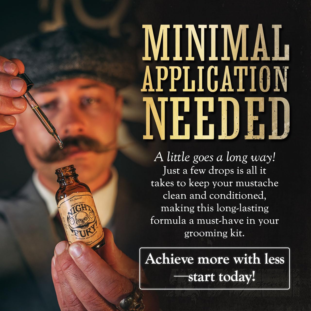 THE VINTAGE GROOMING CO. Mustache Wax Remover Night Fury Oil by Death Grip - Get Wax Out Of Your Handlebar Moustache Or Beard | Mustache Cleaner Kit