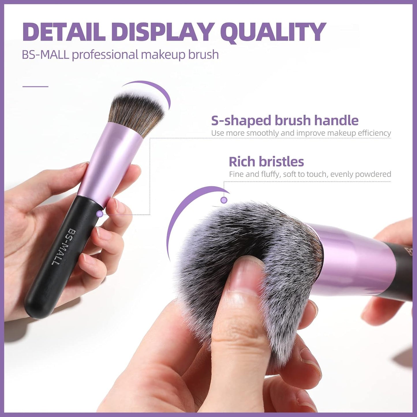 Premium Synthetic Makeup Brush Set - 18 Pcs Foundation, Powder, Concealer & Eyeshadow Brushes + 4 Pcs Makeup Sponges