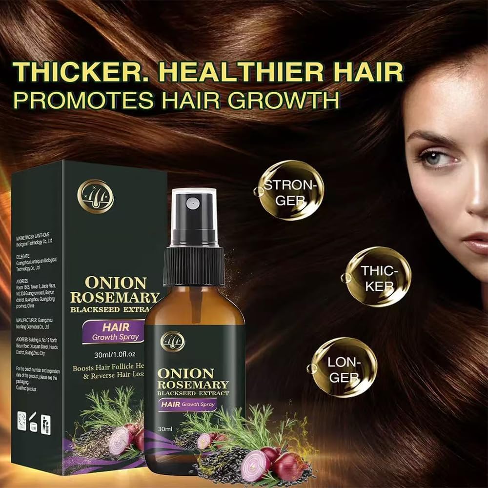 Onion Hair Growth Spray - Organic Rosemary Water for Hair Loss Control | 2PCS