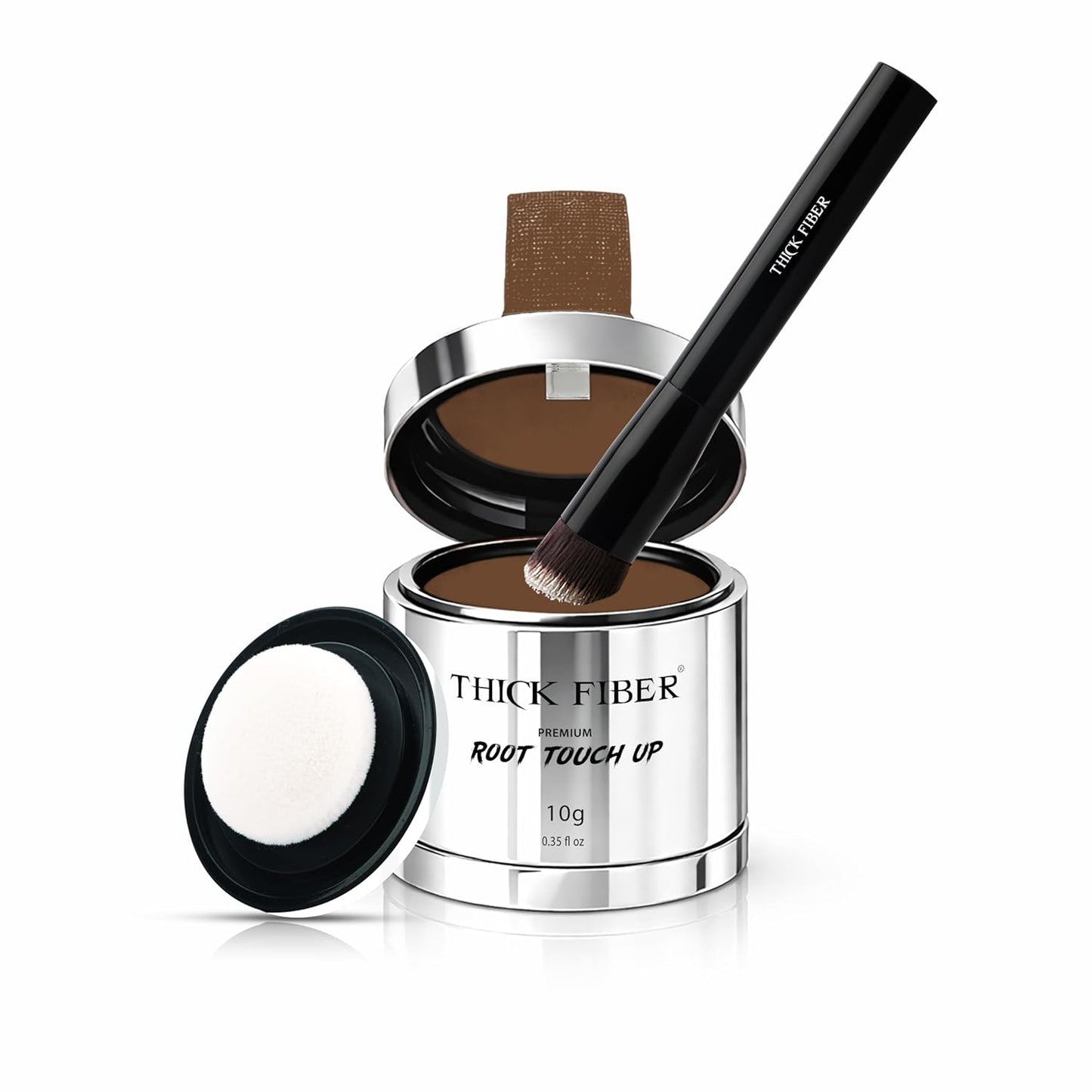 Root Touch Up Set - Water & Sweat Resistant Hair Loss Concealer for Thinning Hair | Auburn Hairline Powder & Brush