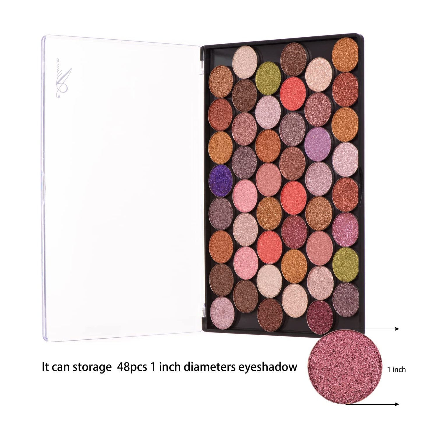 Large Magnetic Makeup Palette - Transparent Plastic for Eyeshadow, Lipstick & Blush | Versatile & Durable