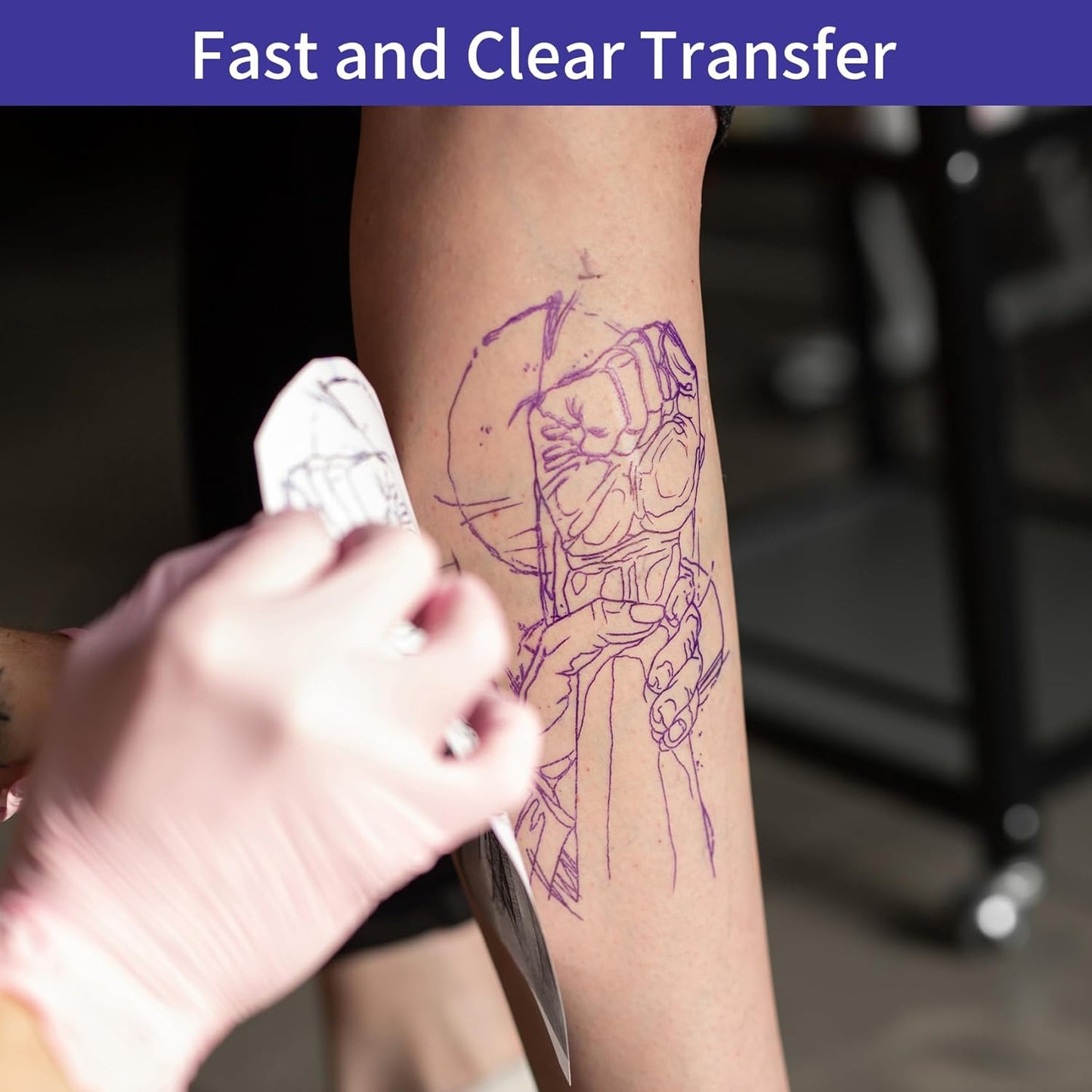 Tattoo Transfer Paper - A4 Stencil Paper for Tattooing | 100 Sheets, Smudge-Proof & High Accuracy