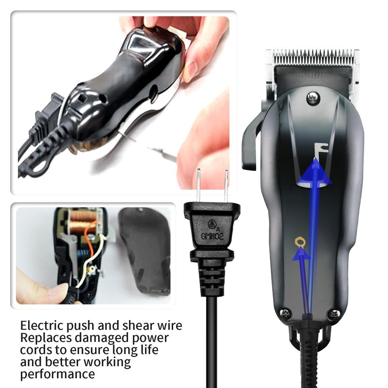 00647-500 Clipper Power Cord Compatible with Wahl Clippers 100 Inches Hair Clipper Replacement Extension Cable for Magic Clip, Super Taper, 5-Star Senior, Balding 8466 8467& More