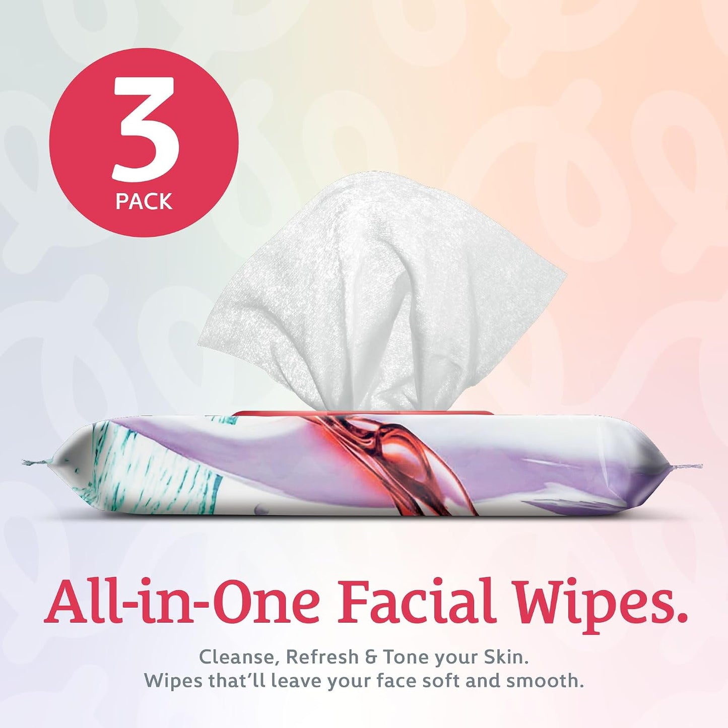 Makeup Cleansing Wipes - Gentle & Effective Face Wipes with Retinol | 50 Count Pack of 3