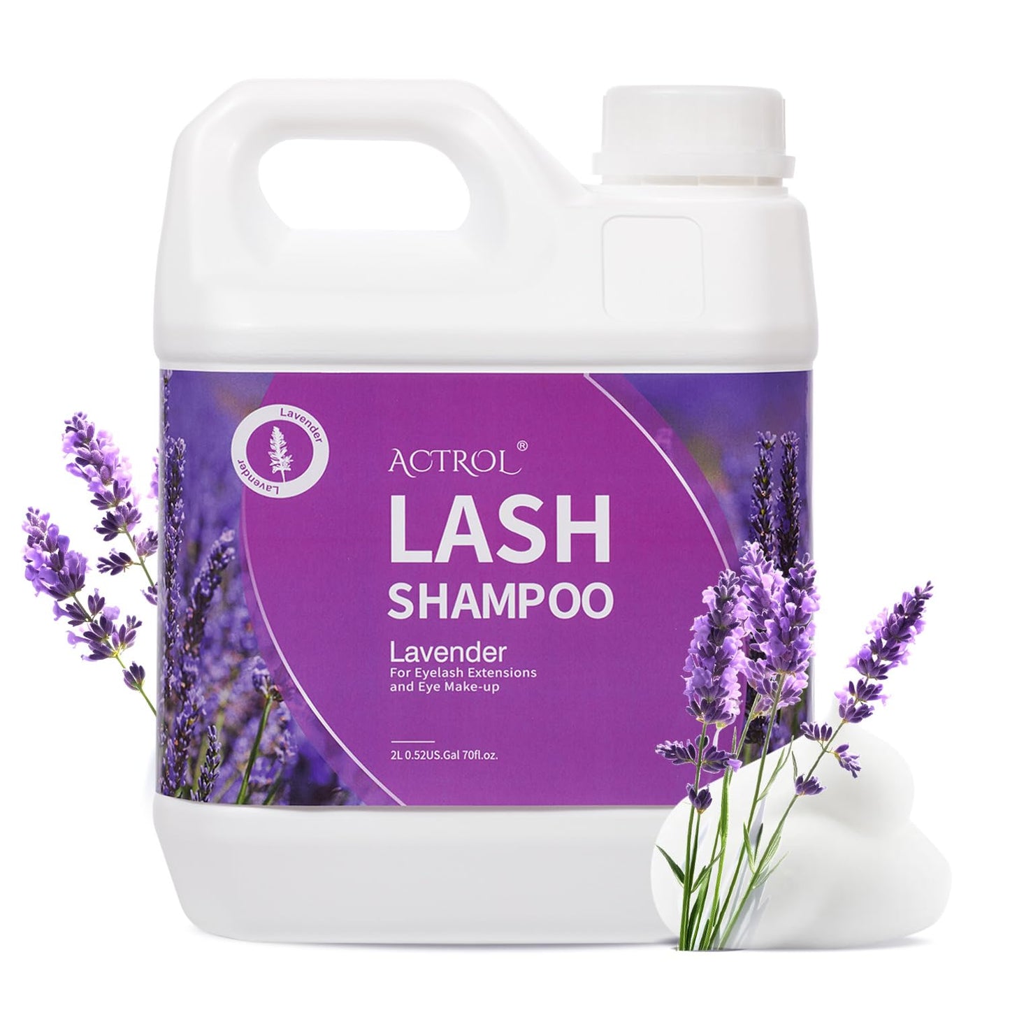 Eyelash Extension Cleanser - Natural Aloe Foaming Shampoo 60ML | Paraben & Sulfate Free, Non-Irritating