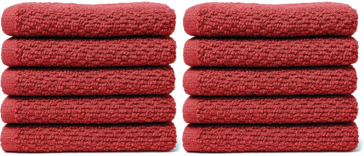 Luxury Cotton Washcloths - Ultra Soft & Super Absorbent Terry Towels | 12x12 MultiPack in China Blue