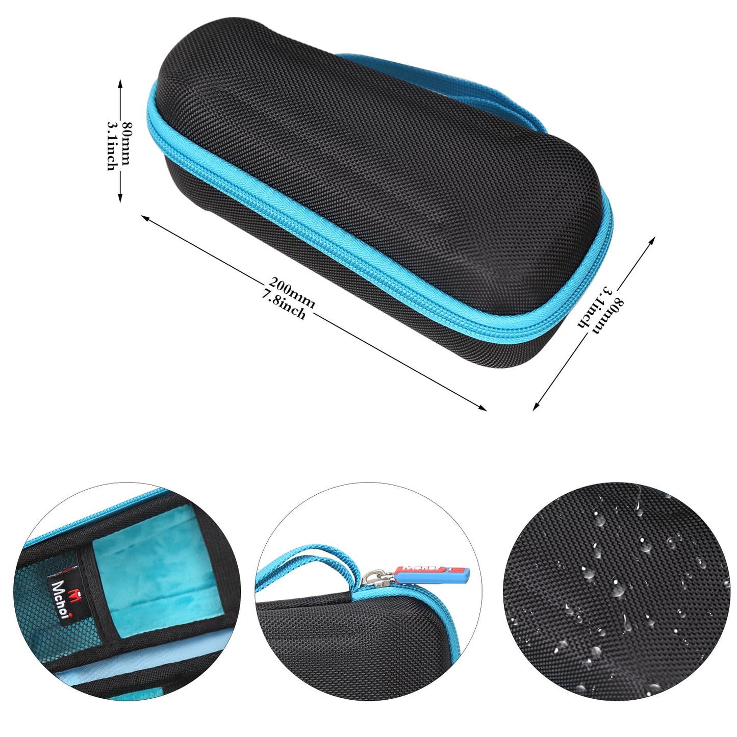 Mchoi Hard Case Suitable for Gillette Intimate Men’s Manscape Pubic Hair Trimmer, Waterproof Shockproof Manscaping Body Groomer Protective Case, Case Only, Black