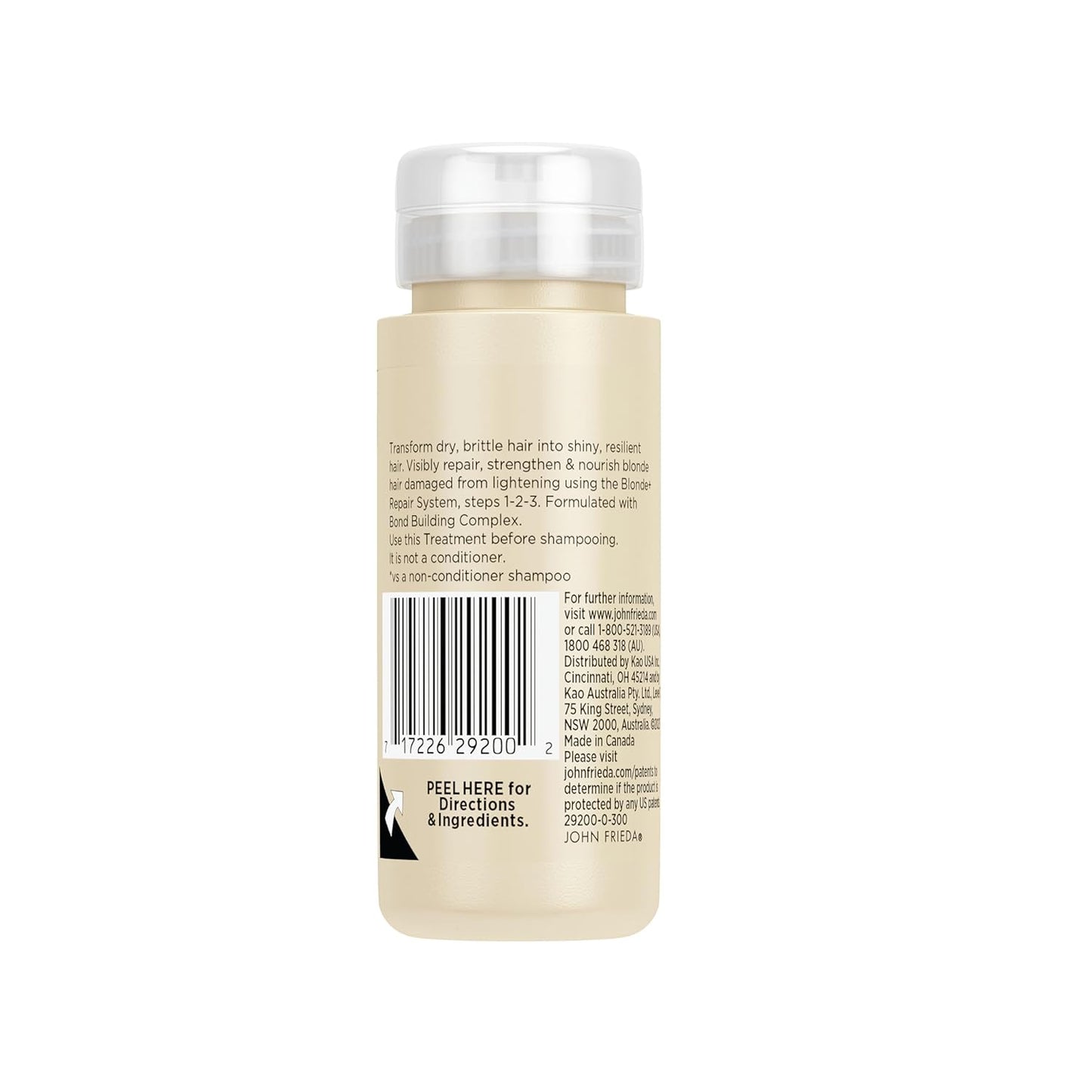 John Frieda Blonde+ Hair Repair Treatment - Bond Building Complex for Damaged Hair | 3.3 Oz