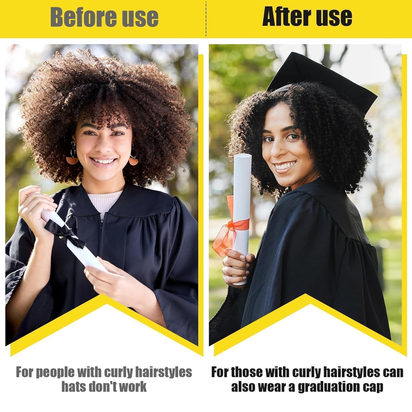 Graduation Cap Headband - Adhesive Felt Hair Band Accessories for Graduates | 1 Piece