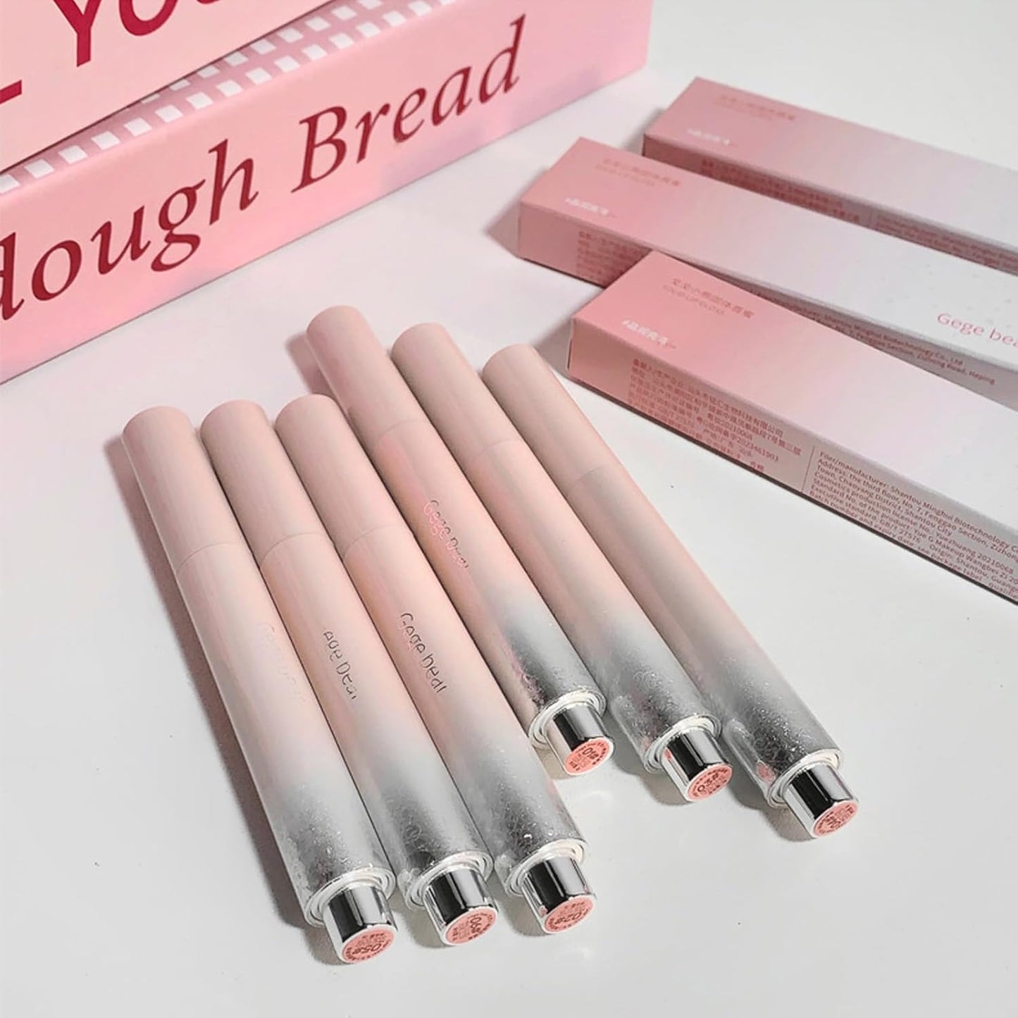 Jelly Glossy Lipstick Set - 6 Hydrating Shades from Nude to Red | Long-Lasting Moisturizing Lip Balm