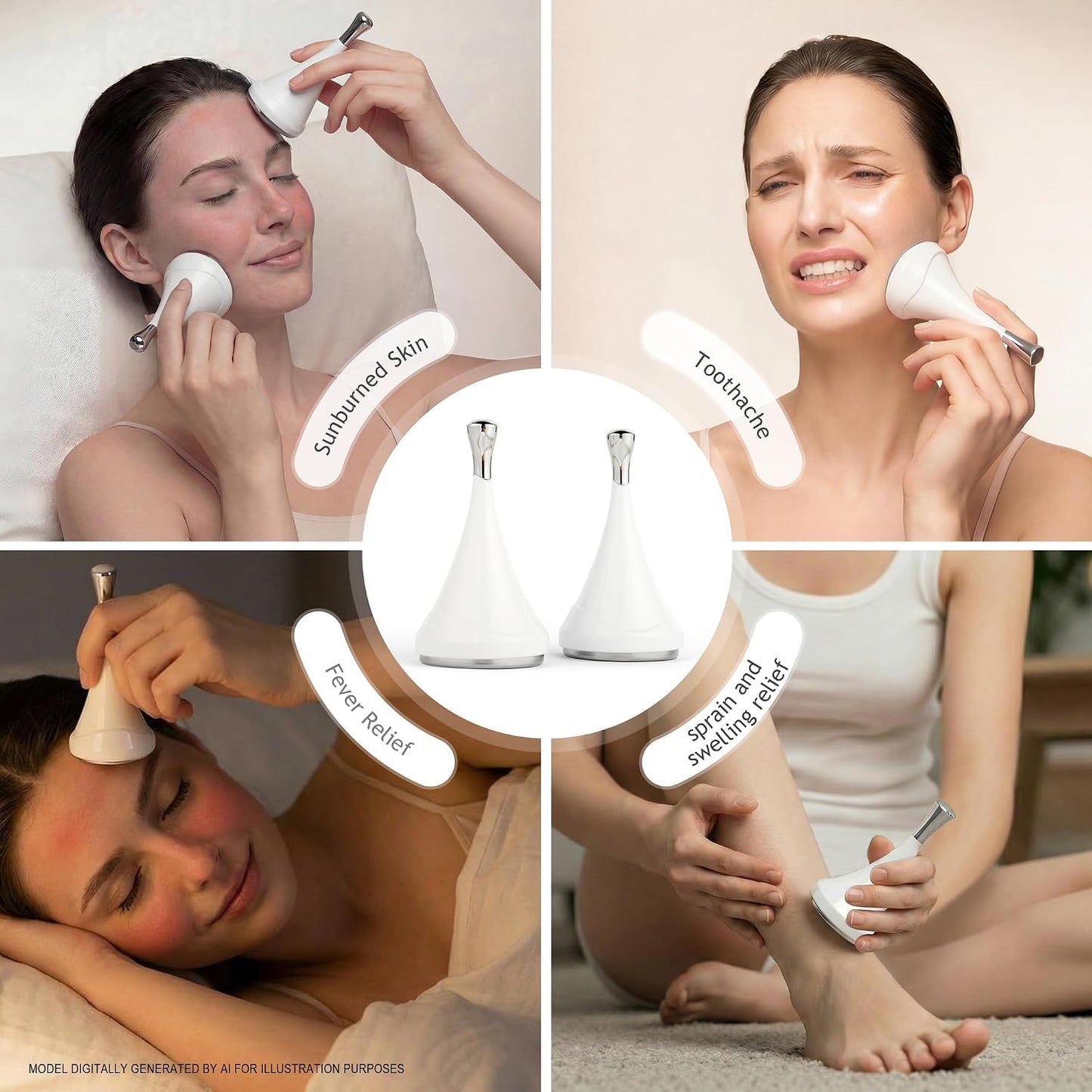 Ice Globes Facial Rollers - Cooling Spa Tools for Face & Neck | Pack of 2 with Storage Box