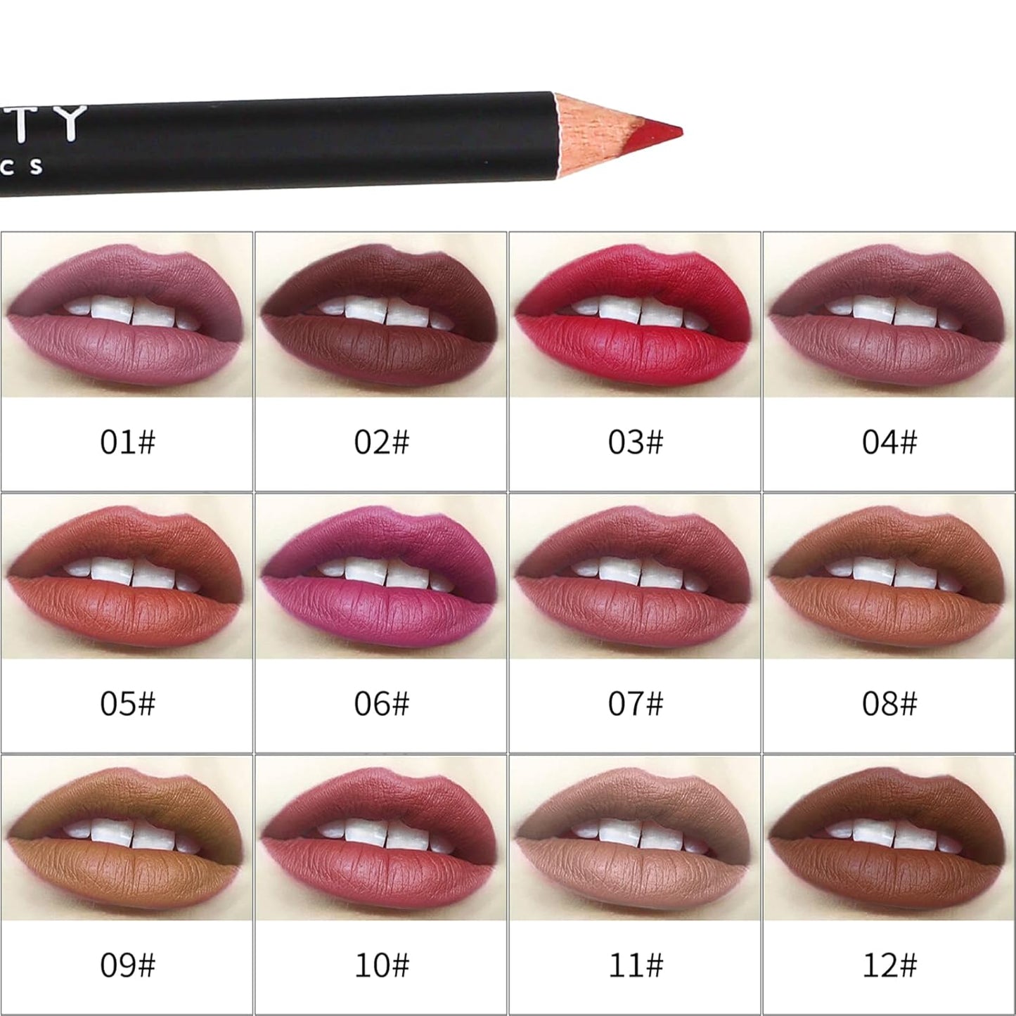 36 Pcs Matte Lip Liner Set - Waterproof Long-Lasting Lip Pencils | 12 High Pigment Colors