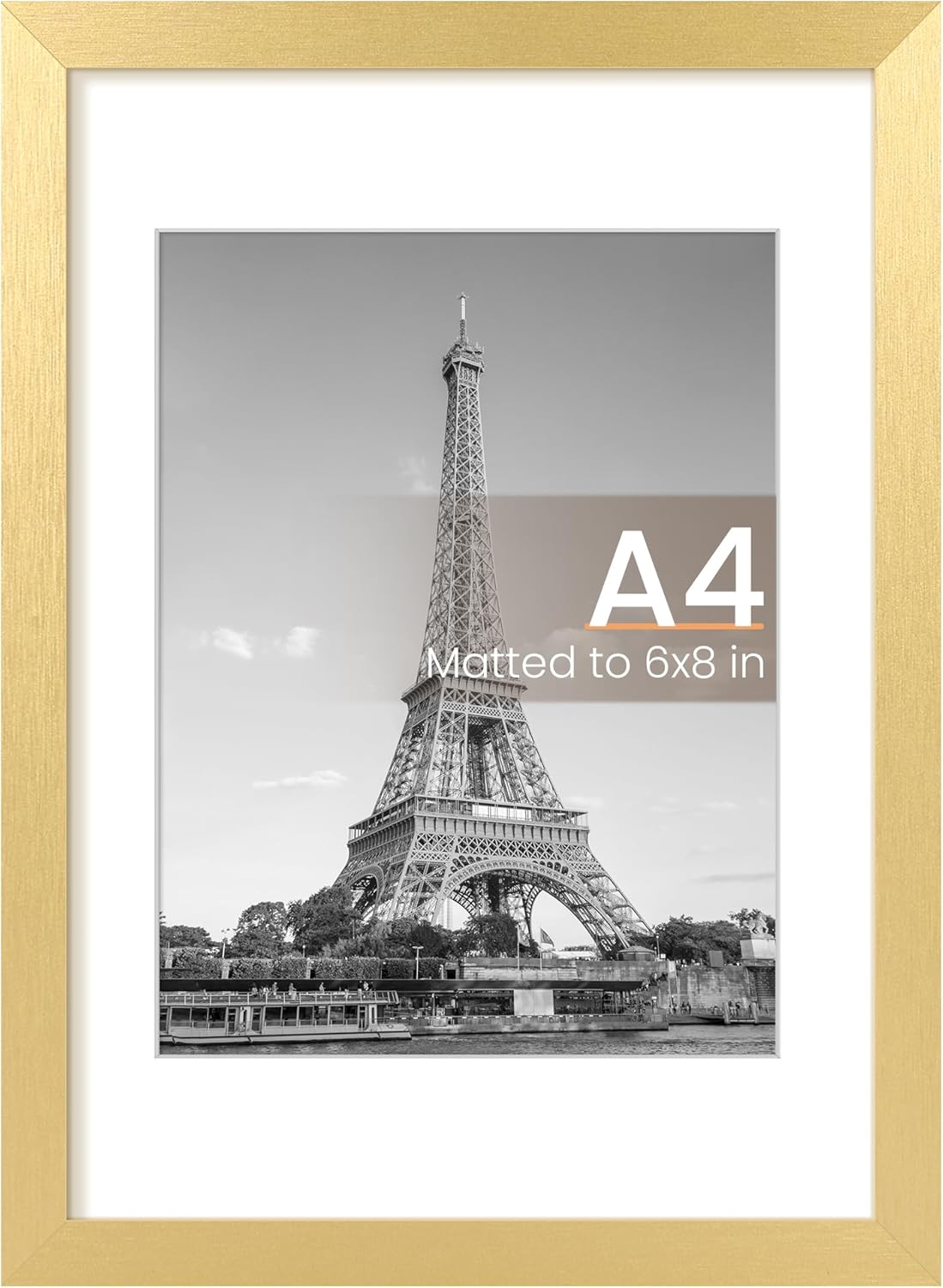 Upsimples 11x14 Picture Frame - Display 8x10 Photos with Mat or 11x14 Without Mat | Black Wall Hanging Frame