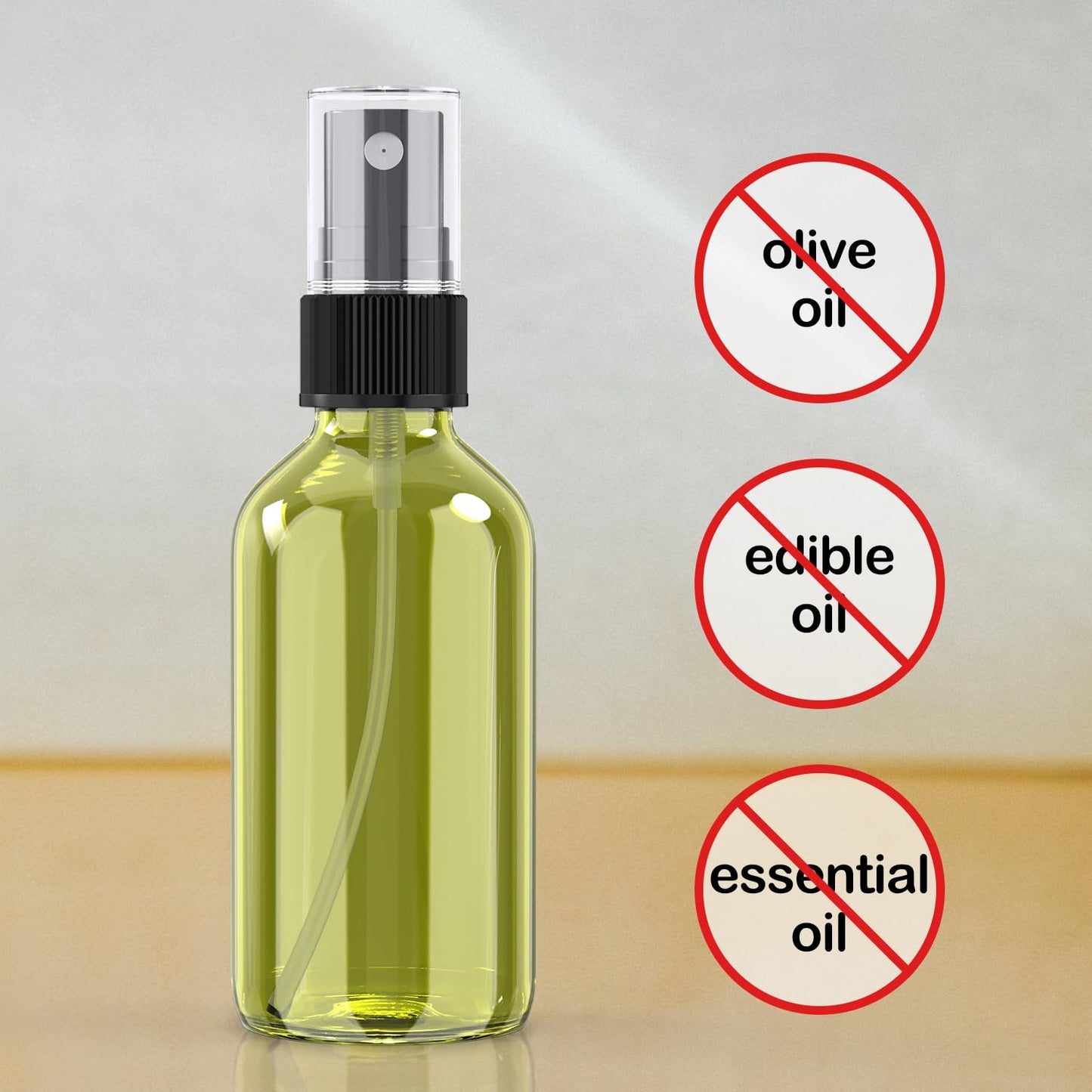 Wedama 4 oz Mini Glass Spray Bottles, Empty Small Spray Bottles with Funnel Dropper, Fine Mist for Hair, Travel, Plants, Cleaning Solutions and Skin Care (4 Pack Olive Green)