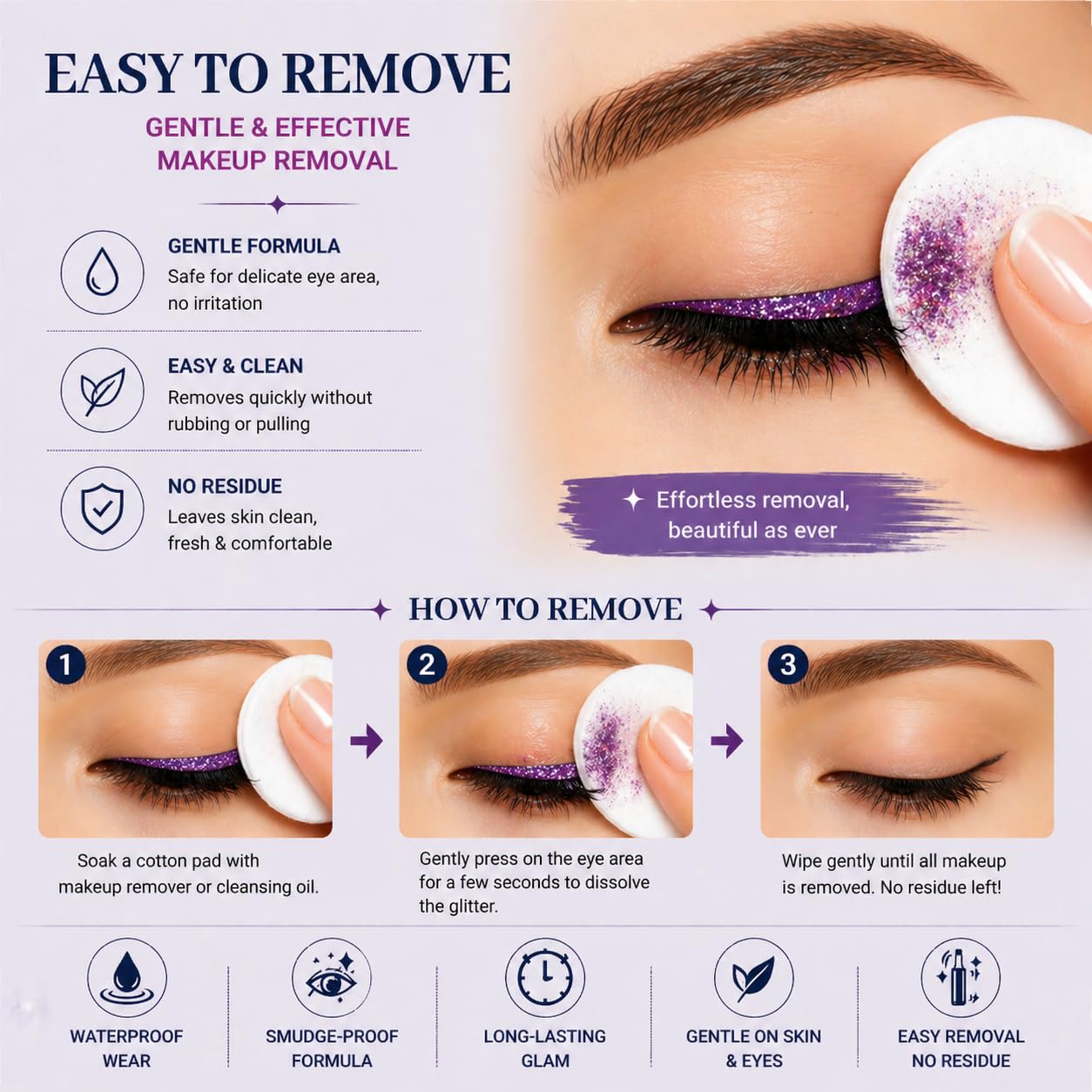 10 Colors Liquid Glitter Eyeliner Metallic Shimmer Glitter Eyeshadow Pigment Eyebrown Shimmer Waterproof Face Lips Art for Party Festival Makeup