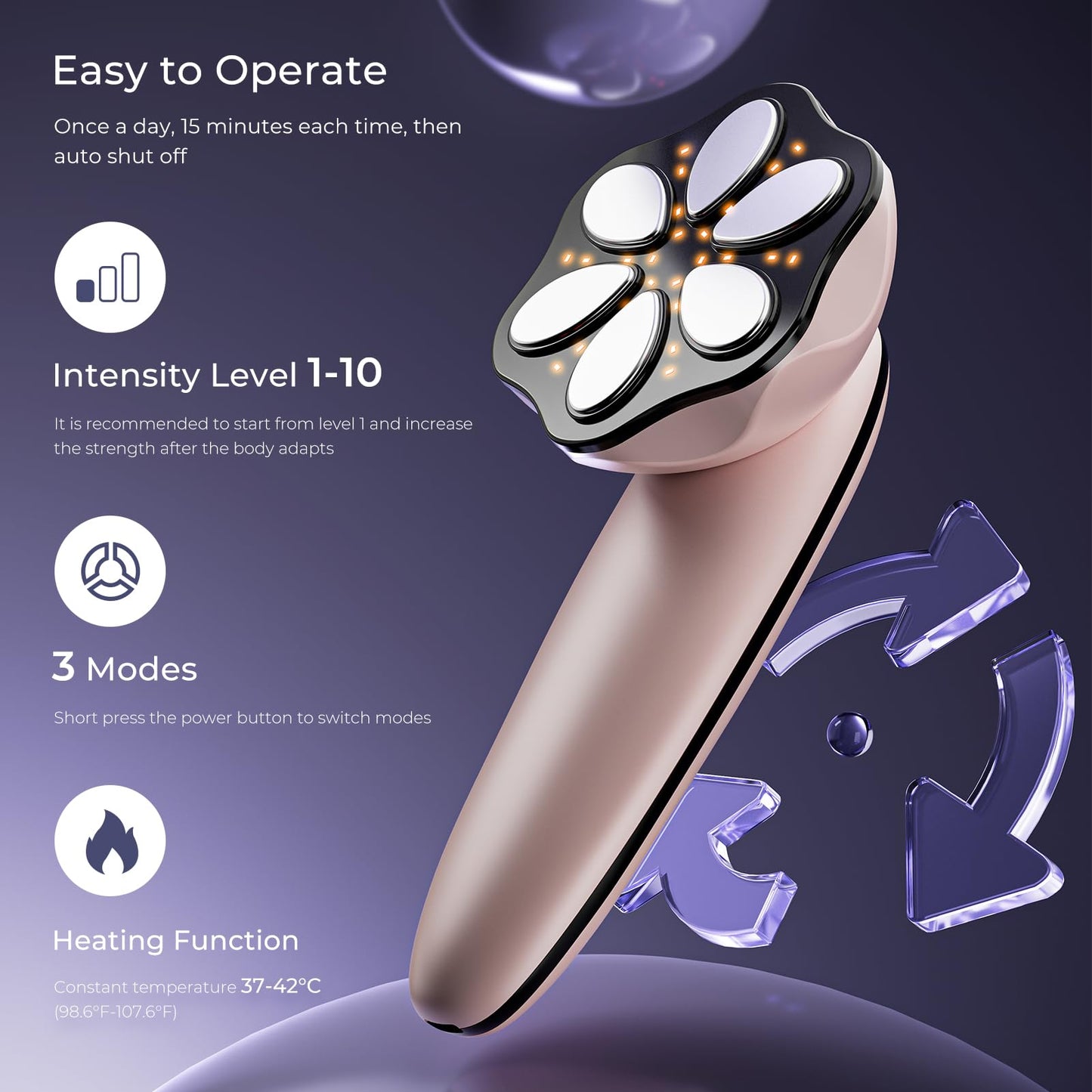 Oranmagic Cellulite Massager Tool, 4 in 1 Body Sculpting Machine, Upgraded 6 Electrode Body Skin Tightening Device Cellulite Remover for Legs, Belly, Waist, Arms, Buttock, Wireless & Lightweight