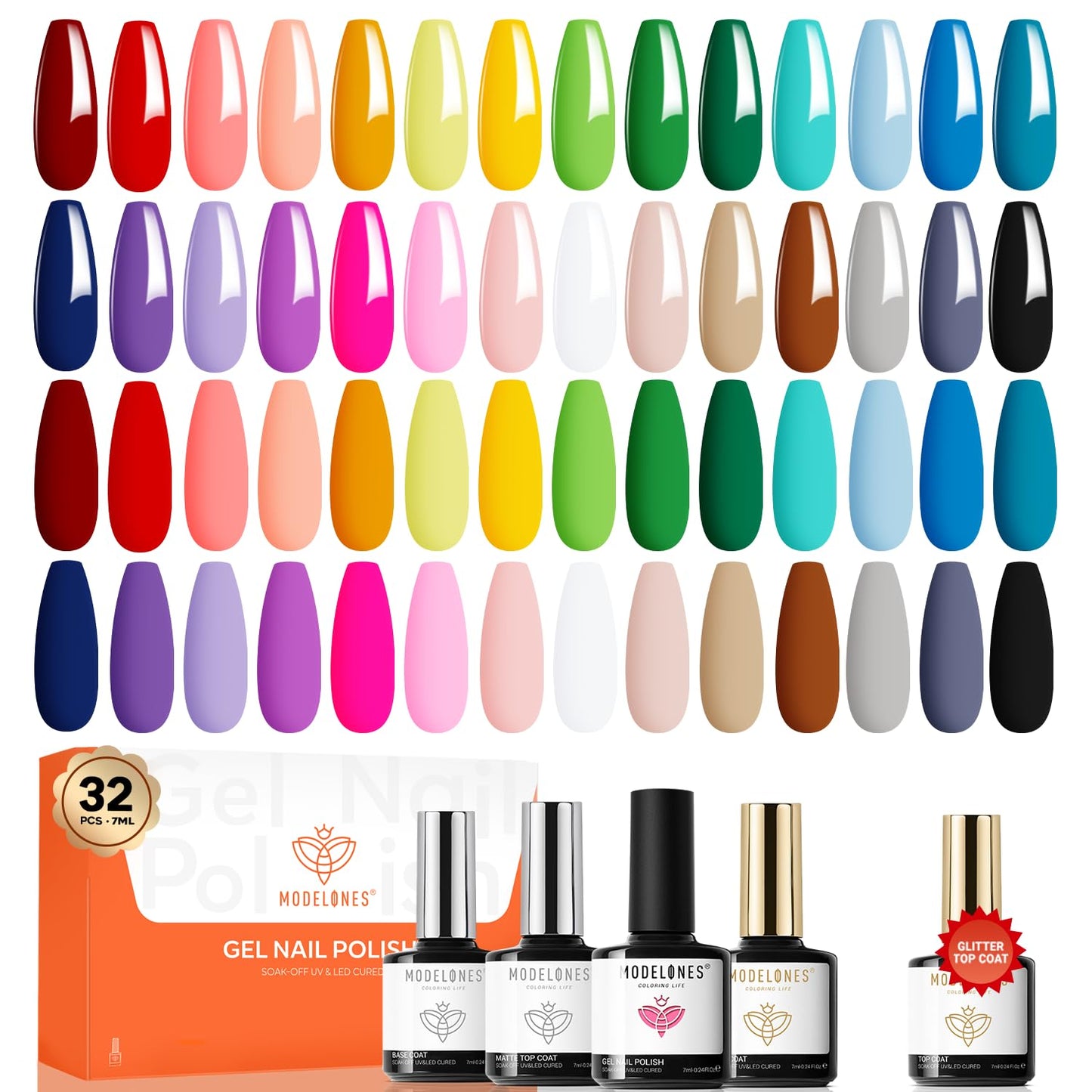 Modelones 5D Cat Eye Nail Magnet Tool Set - 360° Rotating U-Shaped, Ball, Hole & Heart Magnets for Gel Polish Art | 5 Pieces