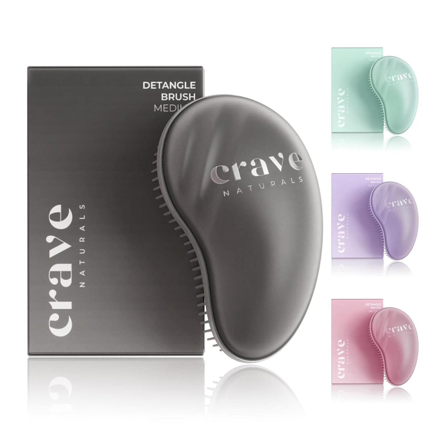 Mini Detangler Hair Brush - Glide Thru Tangle-Free Brush for Women, Kids & Toddlers | Gentle Scalp Care, Travel Size, Black