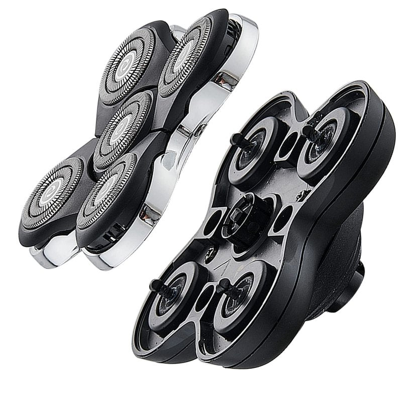 Upgraded Magnetic 5 Blade Replacement Head for Skull Shaver Pitbull Gold PRO & Palm Shavers – Floating Flex Heads, Wet/Dry Washable, Smooth Bald Head Shave