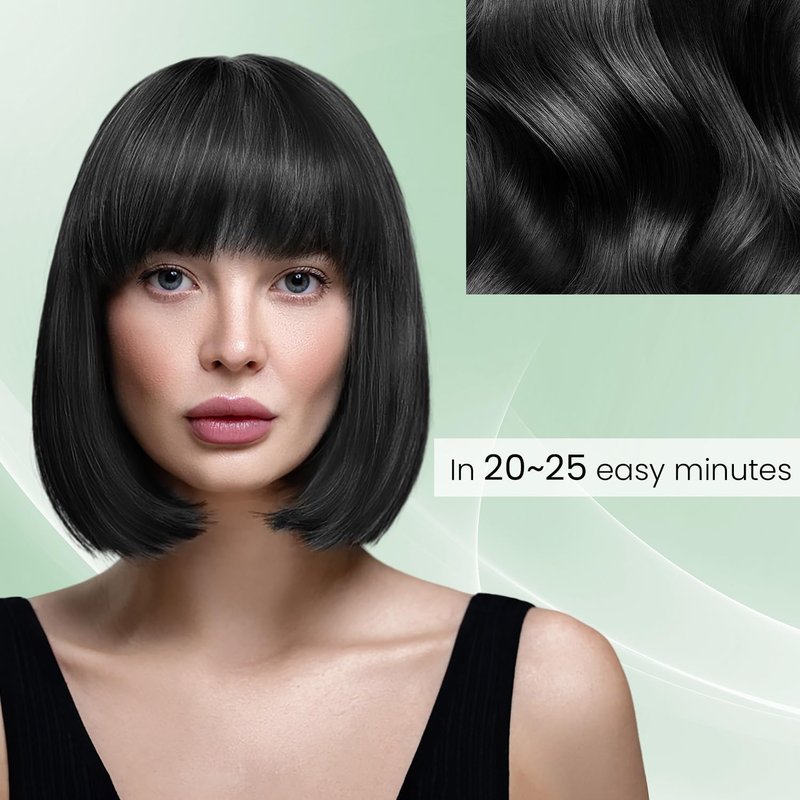 Black Hair Dye Shampoo - 3-in-1 Hair Color Treatment for Gray Coverage | 16.9 fl. oz - Unisex