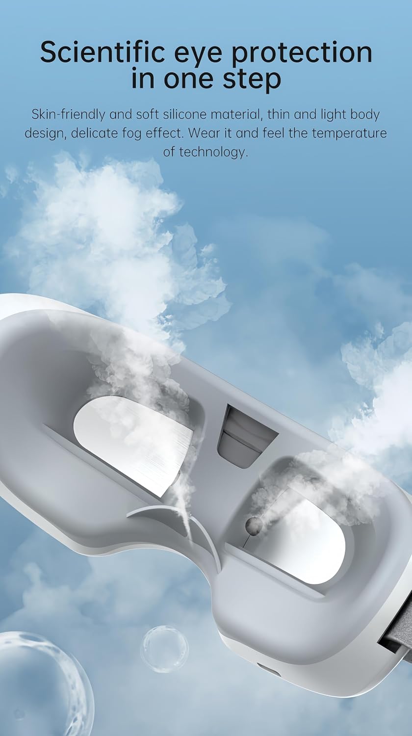 Eye Steamer for Dry Eyes - Adjustable Steam Therapy Mask with Heat | Smart Hot & Cold Nano Mist Moisturizer